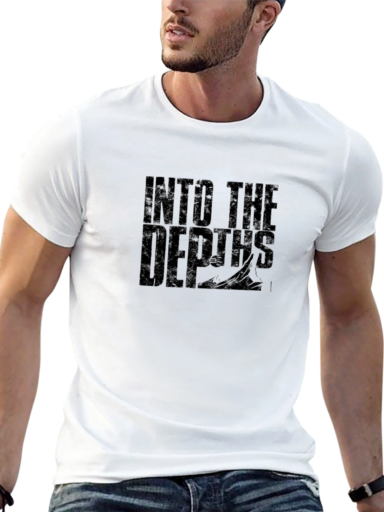 Into the Depths Graphic T-Shirt - Premium Black Tee