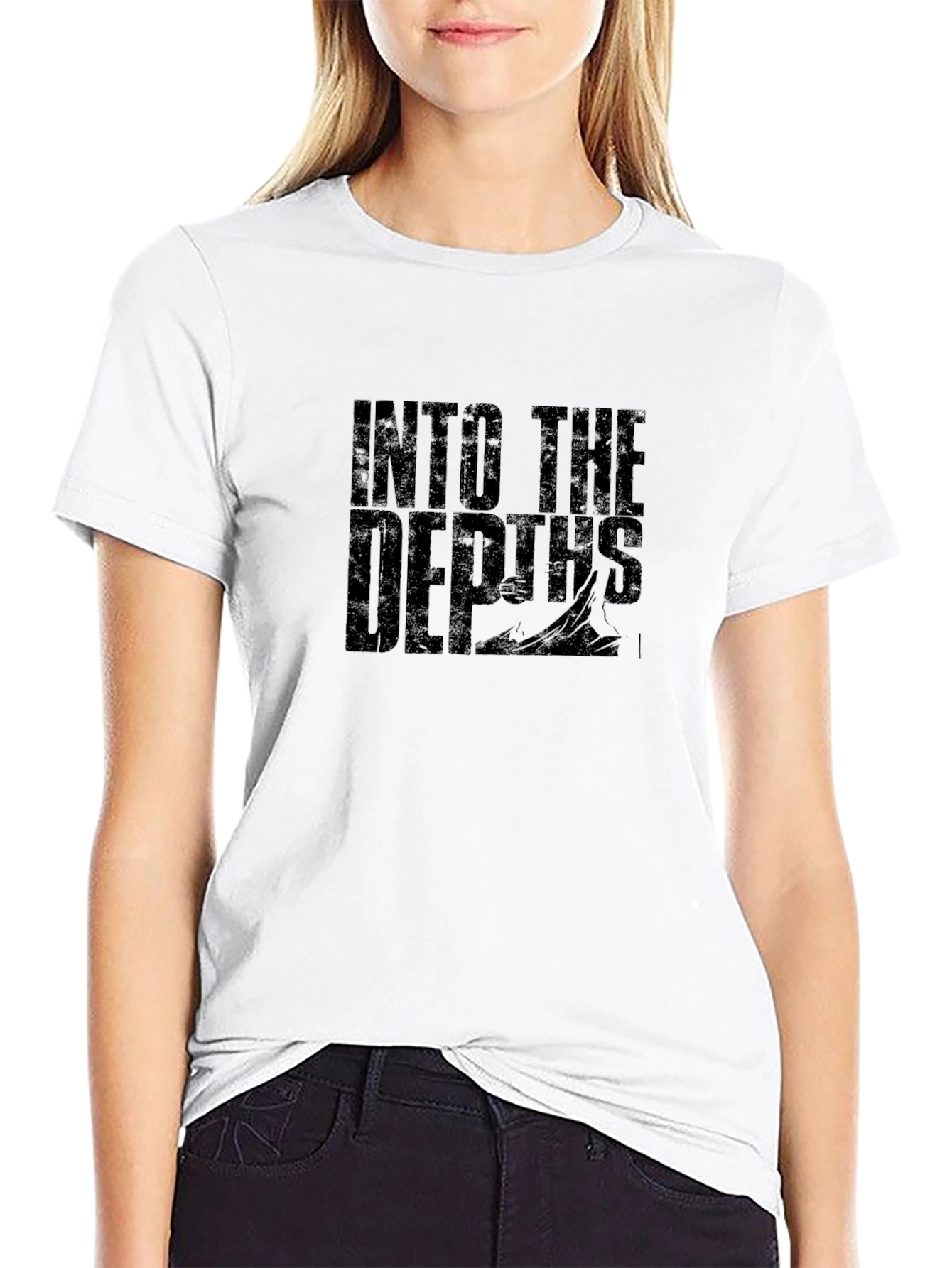 Into the Depths Graphic T-Shirt - Premium Black Tee