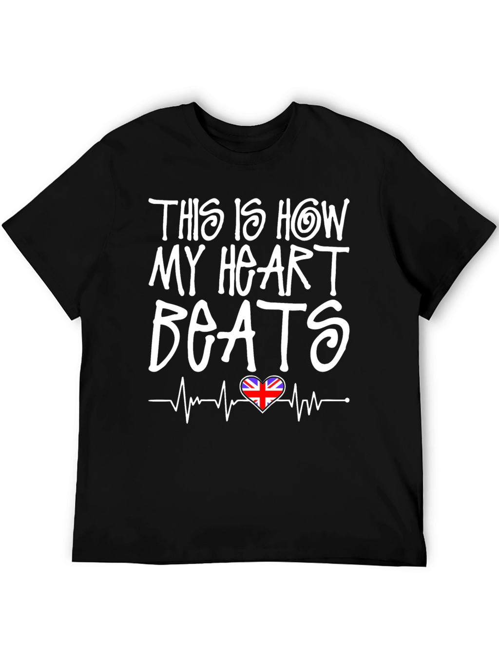 Union Jack Heartbeat T-Shirt - British Pride