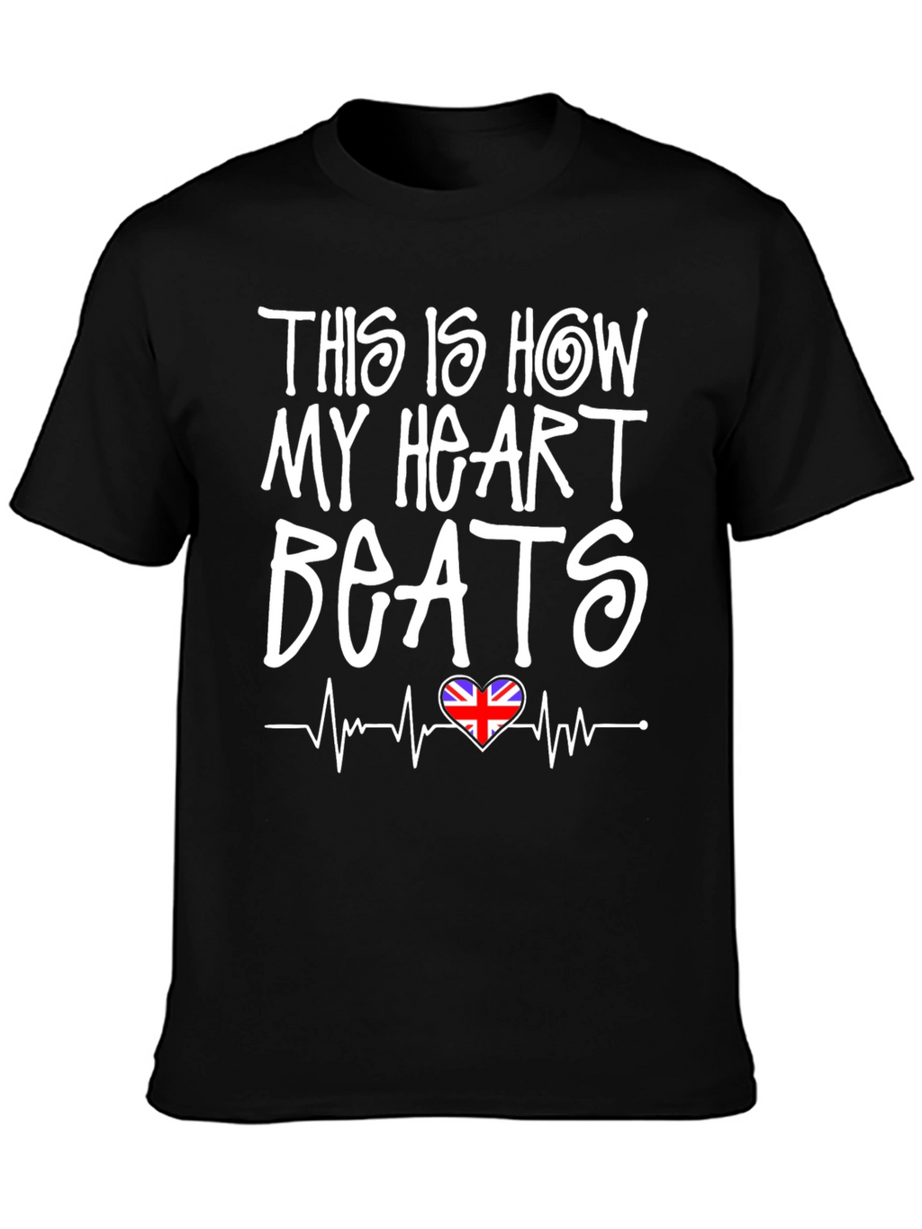 Union Jack Heartbeat T-Shirt - British Pride