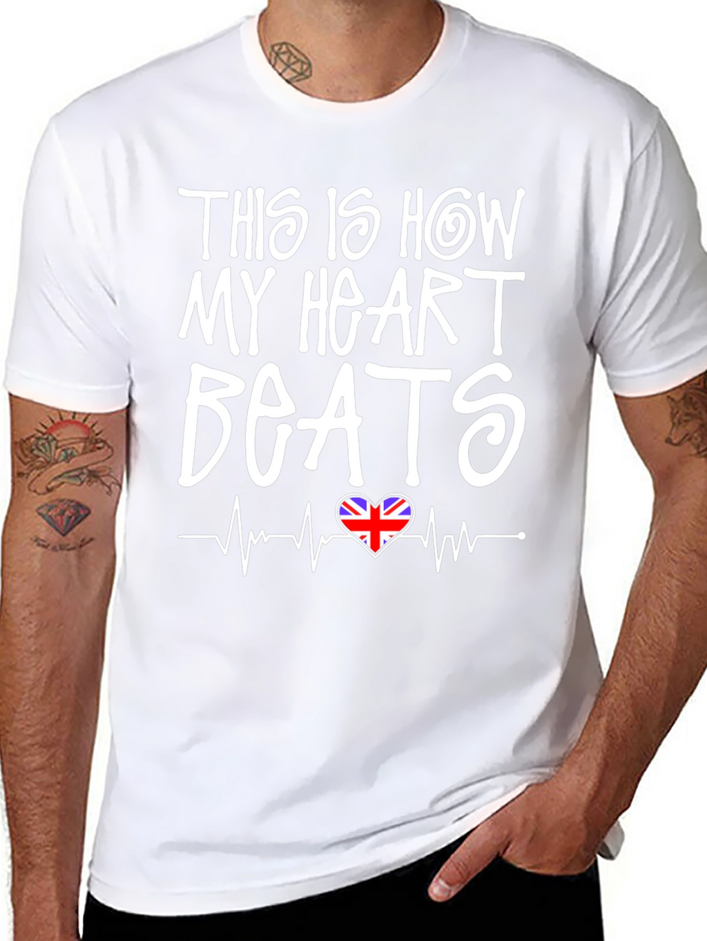 Union Jack Heartbeat T-Shirt - British Pride