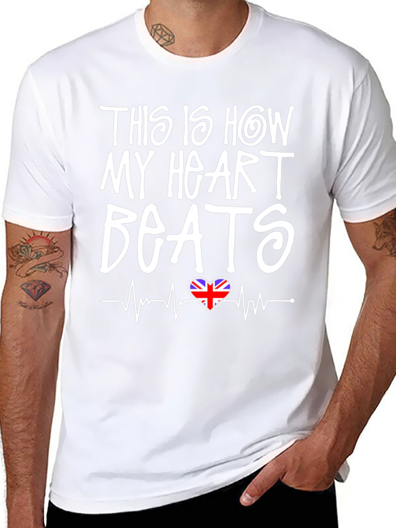 Union Jack Heartbeat T-Shirt - British Pride