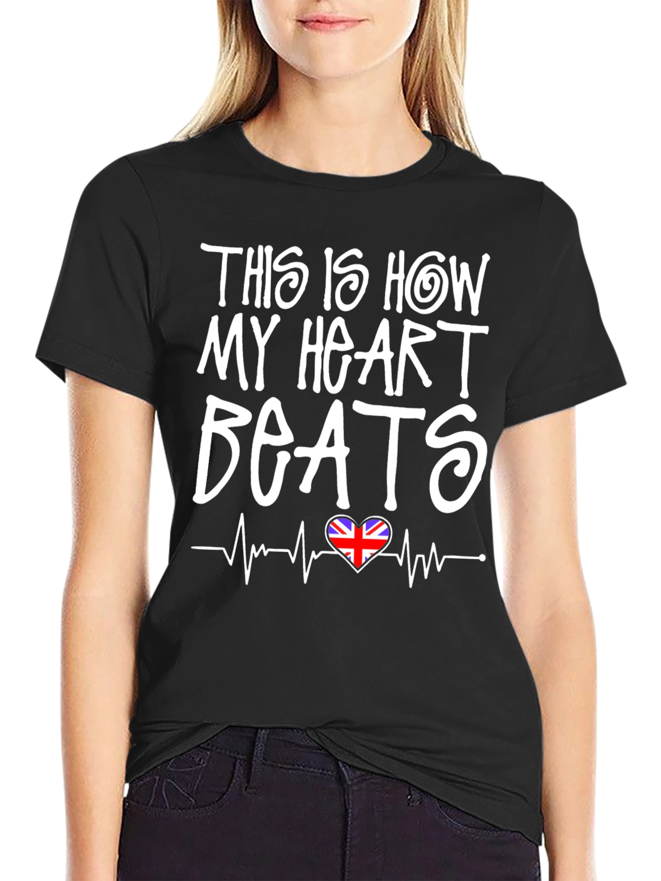 Union Jack Heartbeat T-Shirt - British Pride