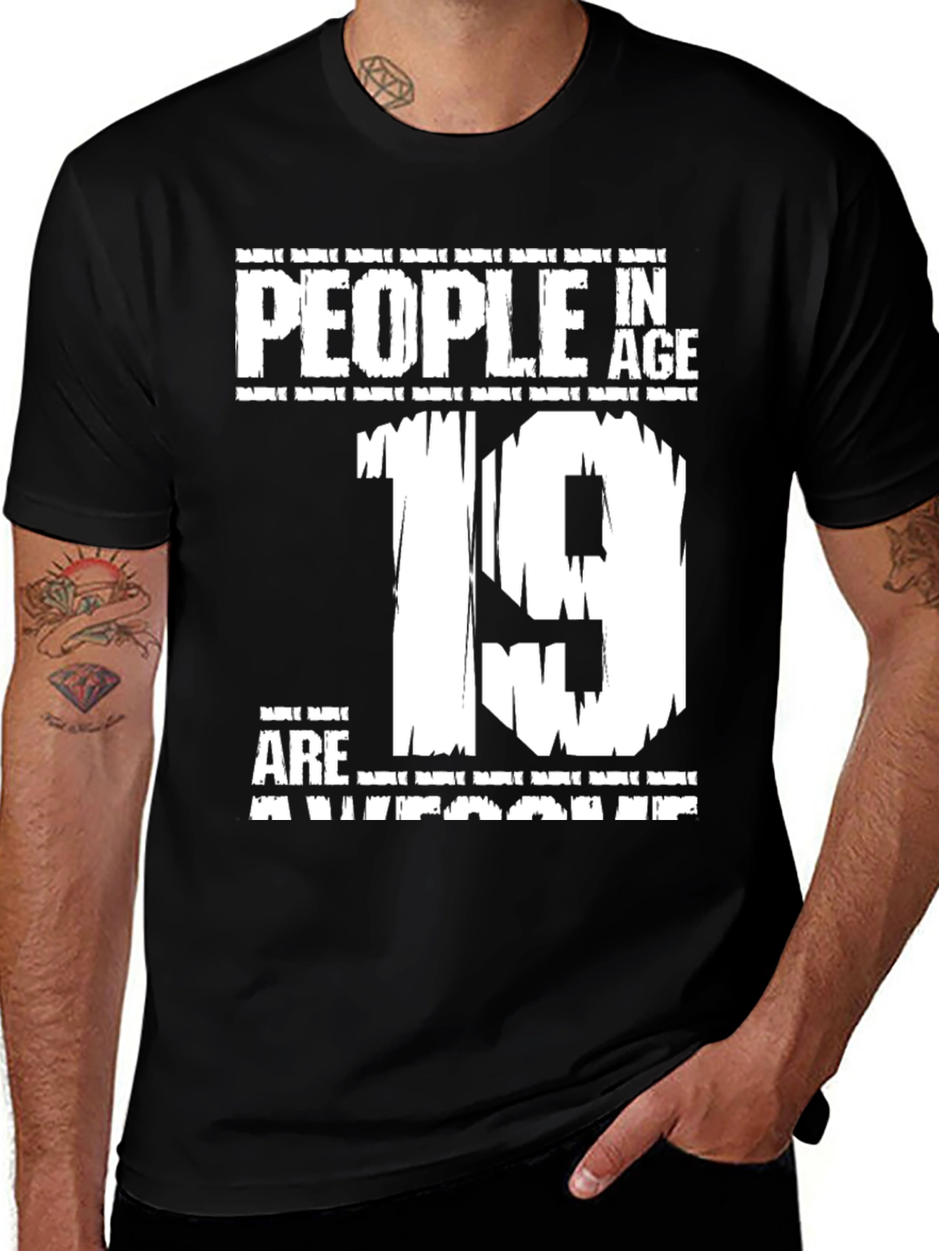 Awesome 19 Year Olds Black T-Shirt