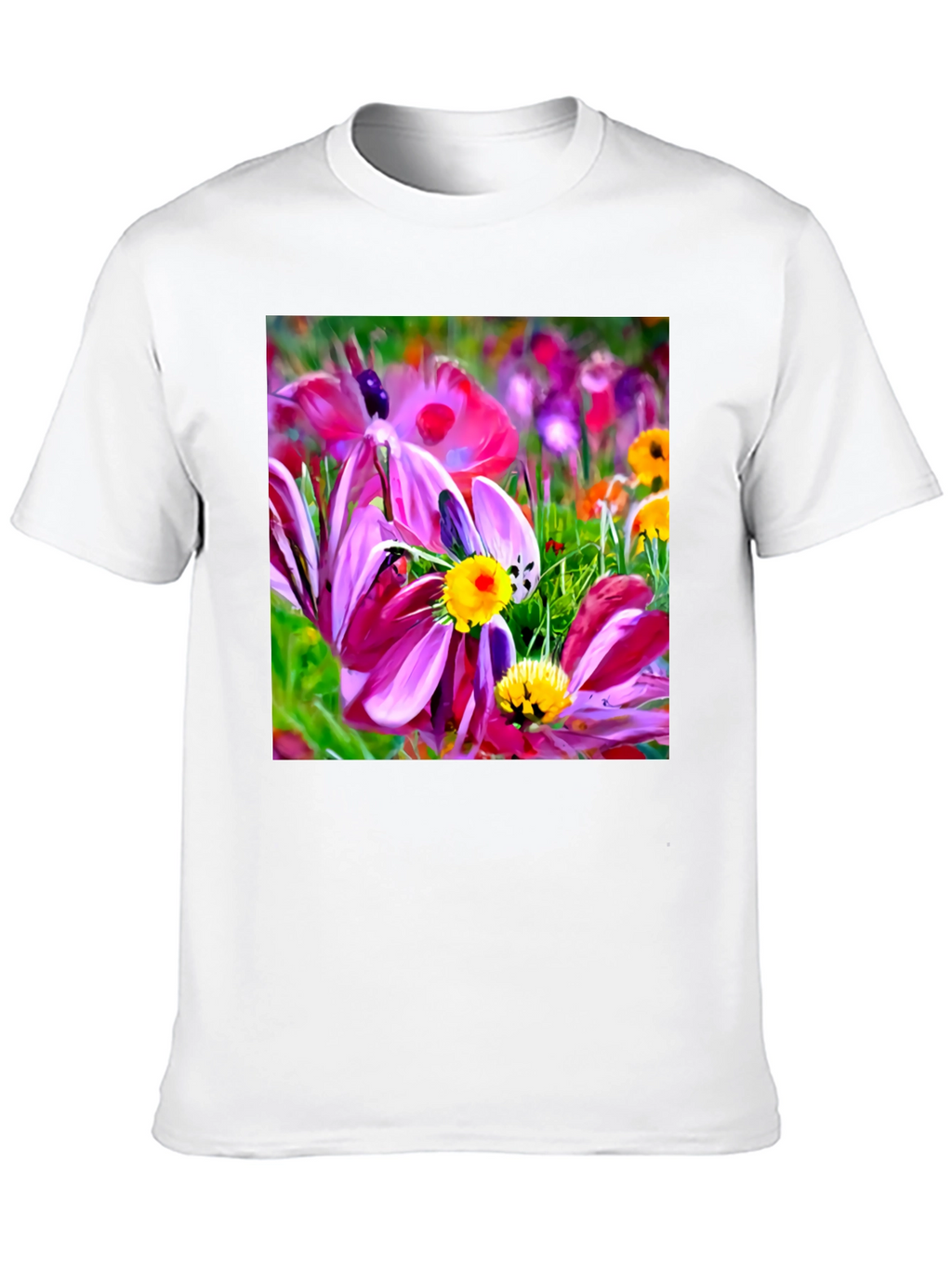 Floral Graphic Black T-Shirt