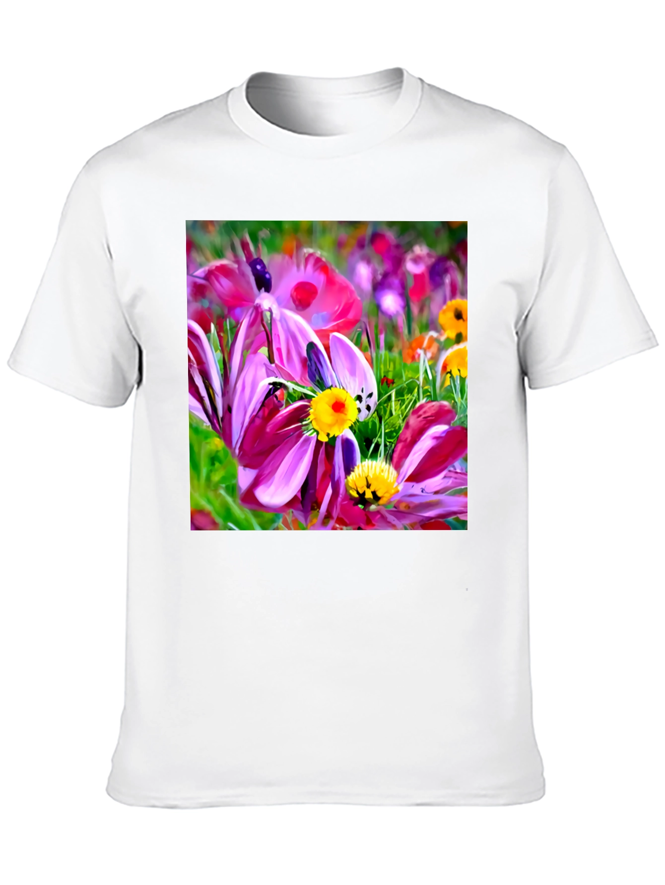 Floral Graphic Black T-Shirt