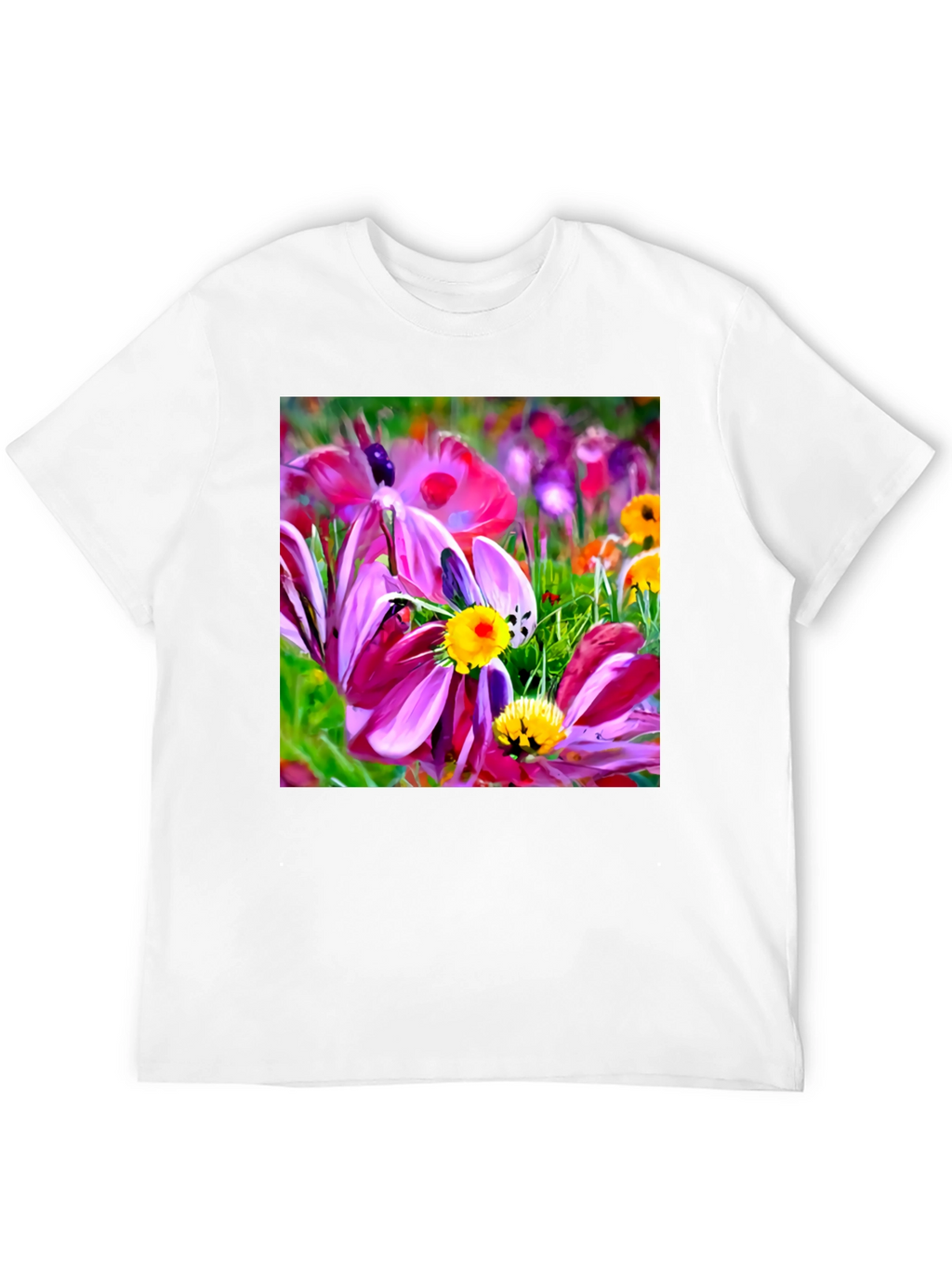 Floral Graphic Black T-Shirt