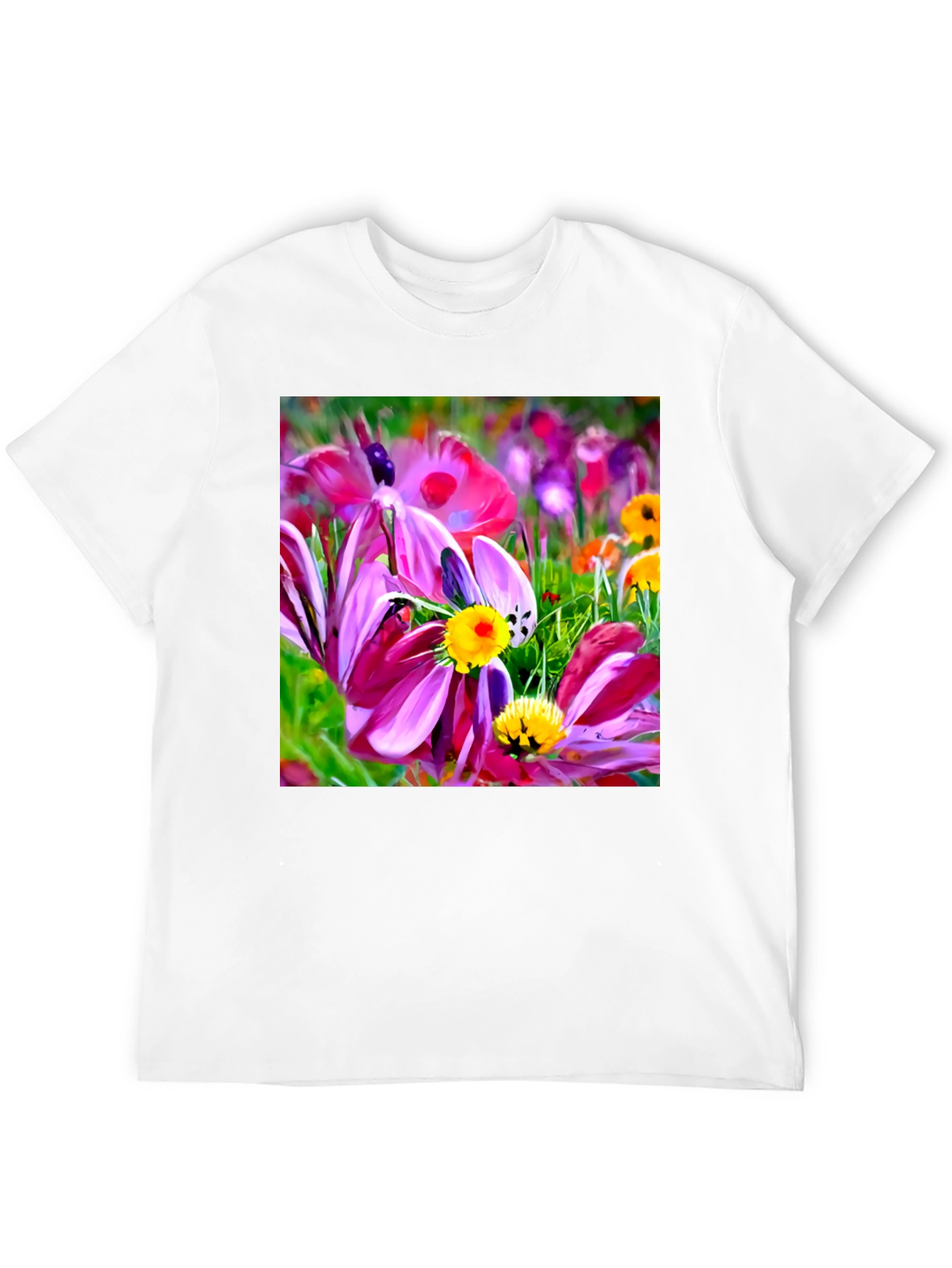 Floral Graphic Black T-Shirt