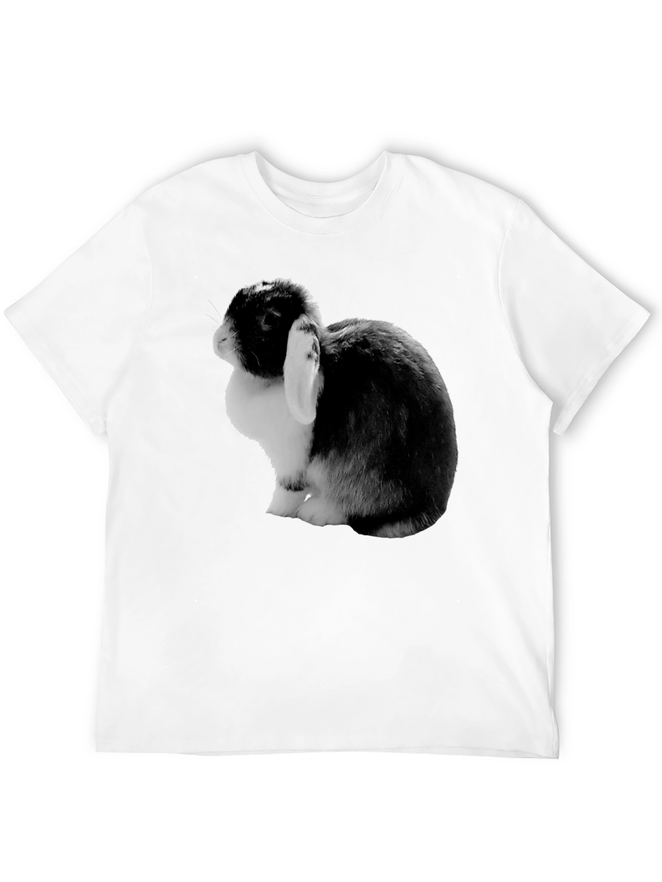 Bunny Rabbit Graphic Tee - Soft Black Cotton T-Shirt