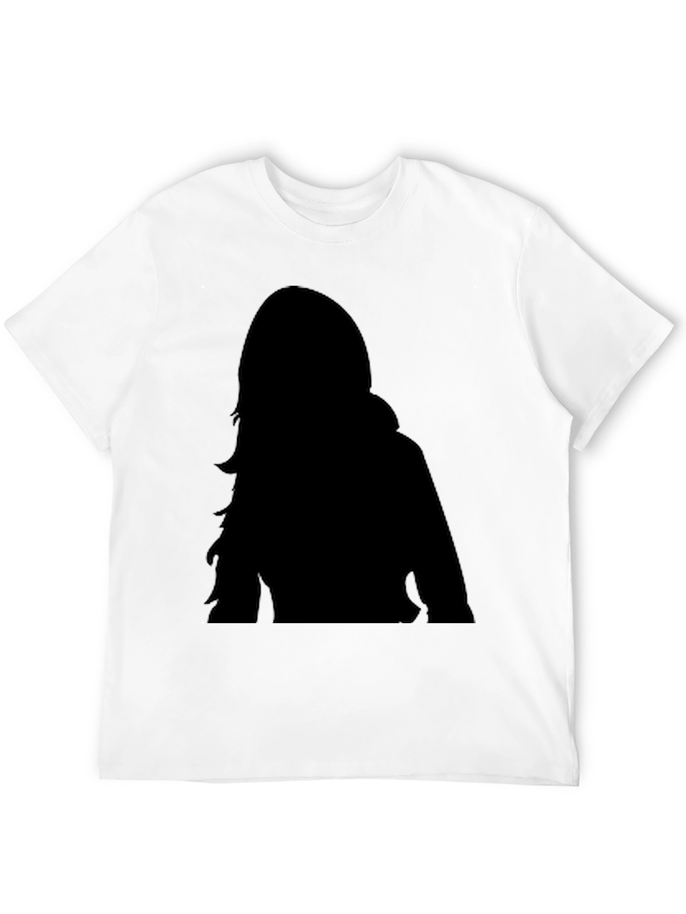 Silhouette Print Black T-Shirt - Casual Wear