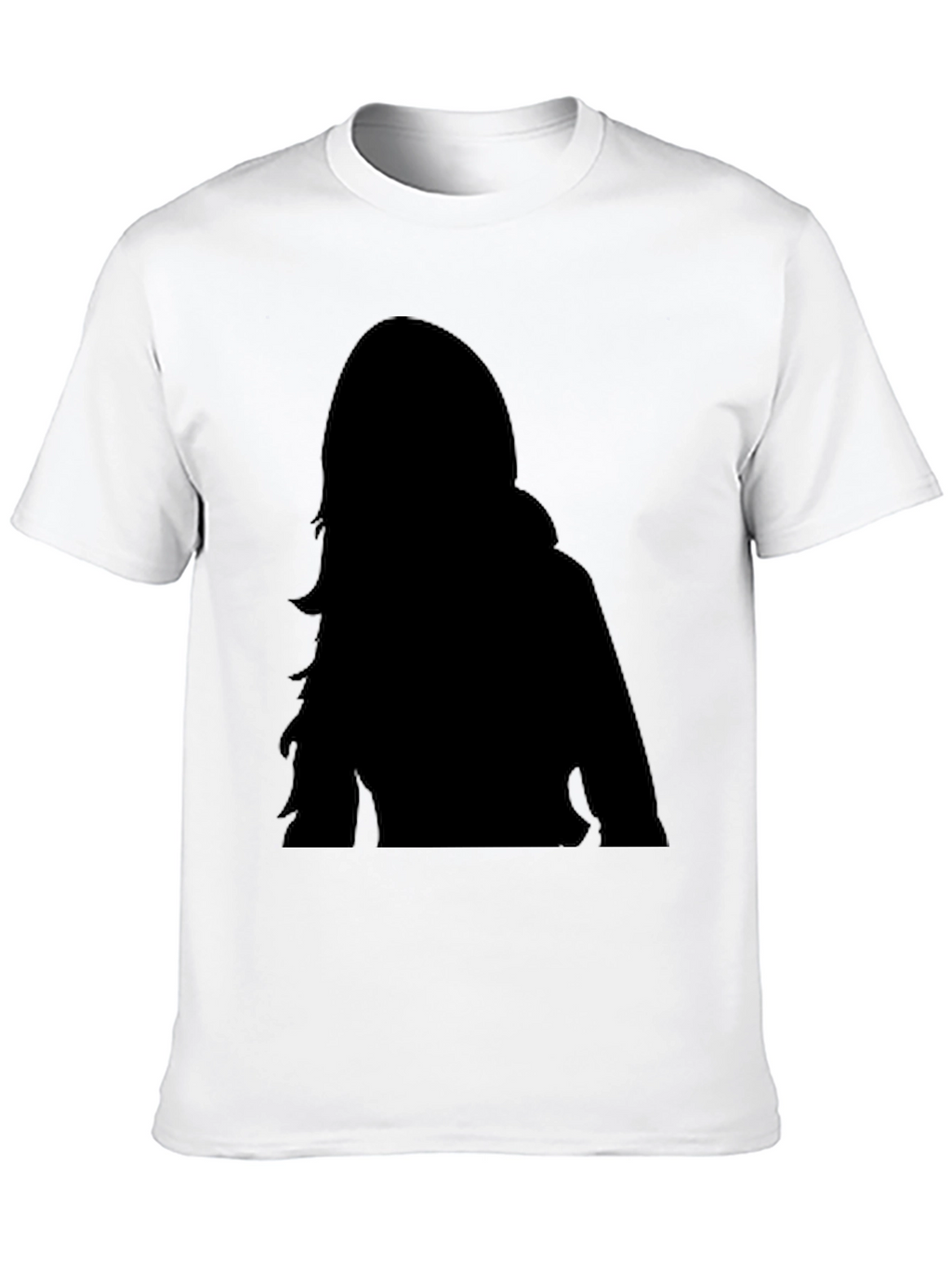 Silhouette Print Black T-Shirt - Casual Wear