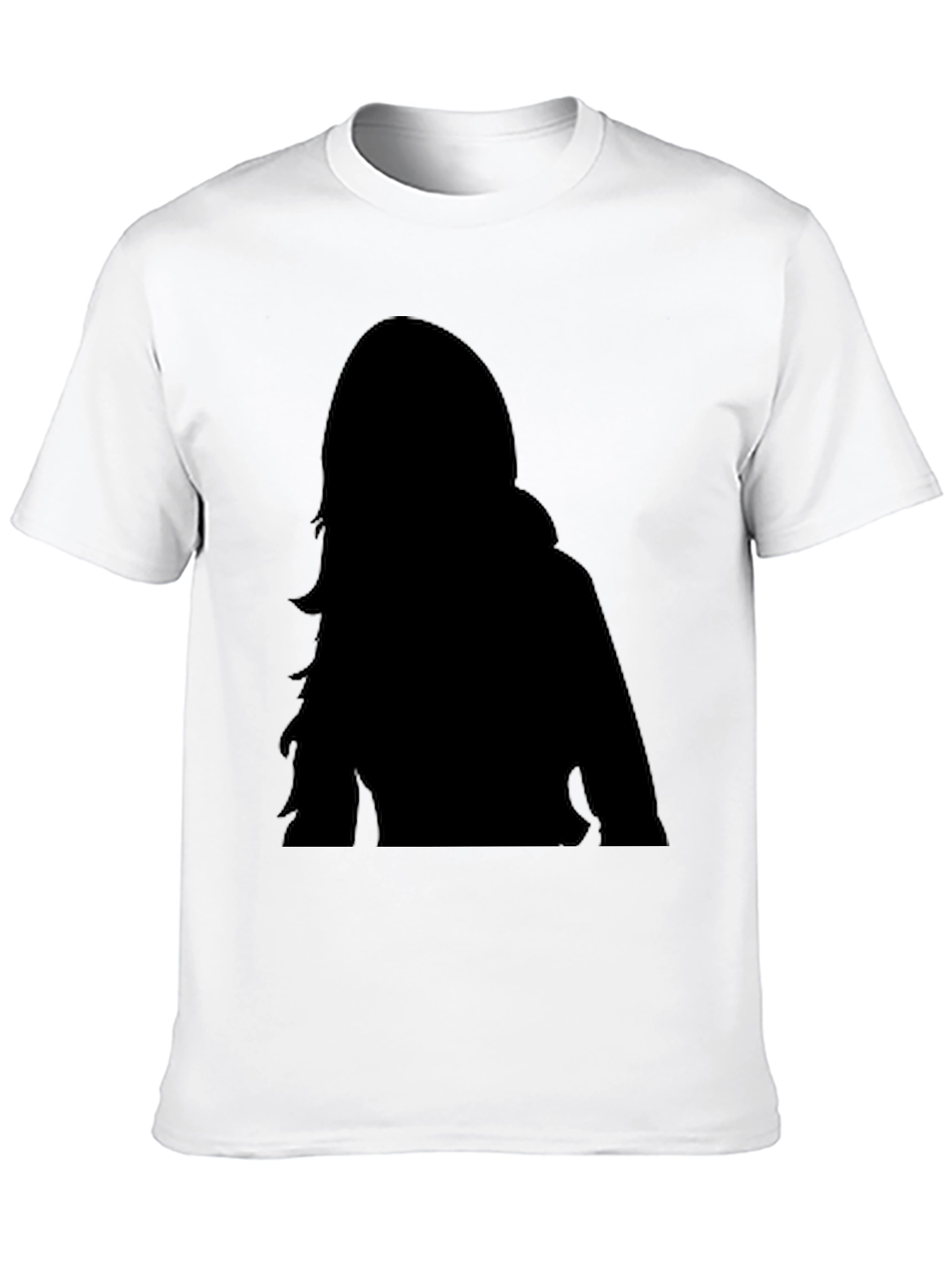 Silhouette Print Black T-Shirt - Casual Wear