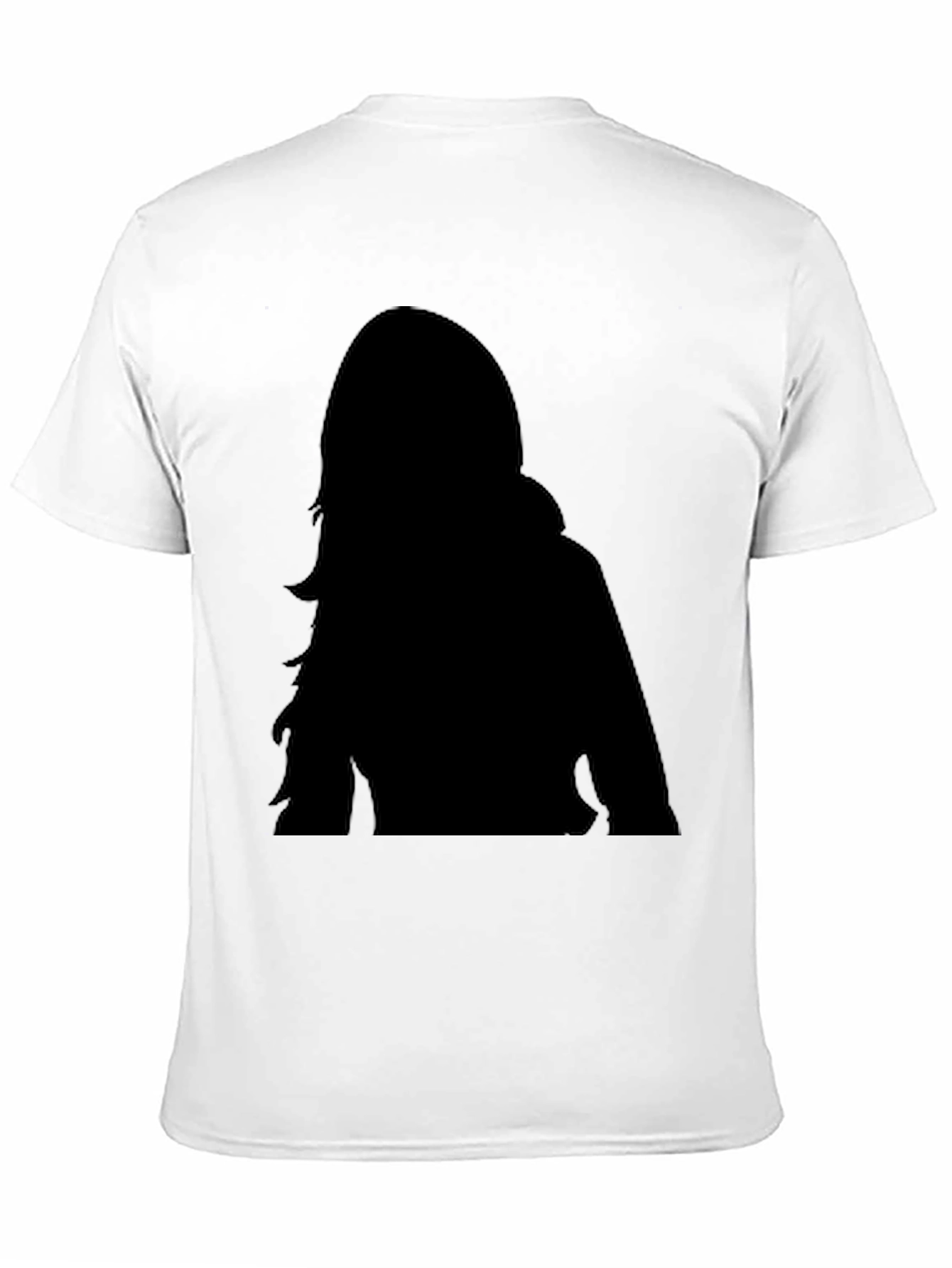 Silhouette Print Black T-Shirt - Casual Wear