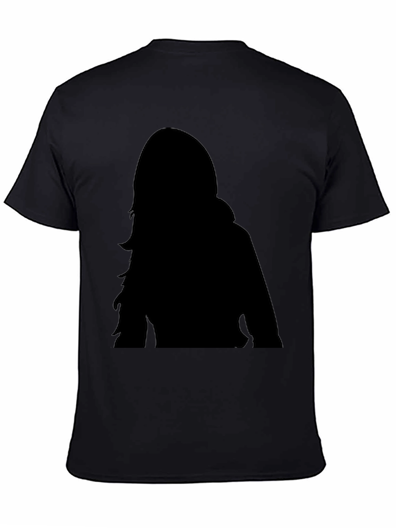 Silhouette Print Black T-Shirt - Casual Wear