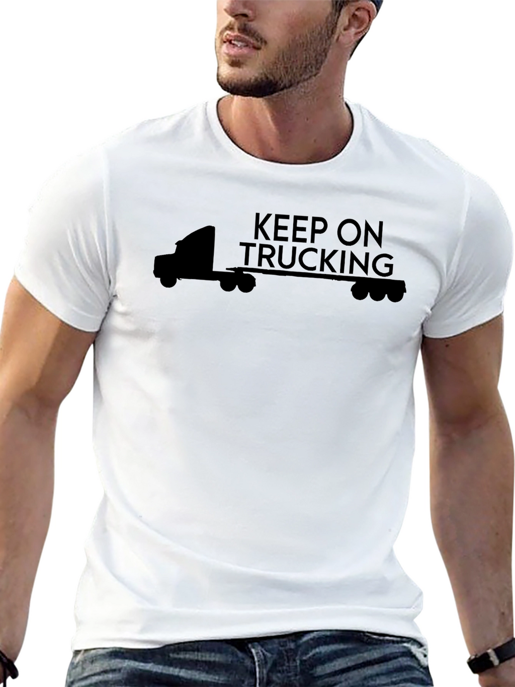 Keep On Trucking Graphic T-Shirt - Black