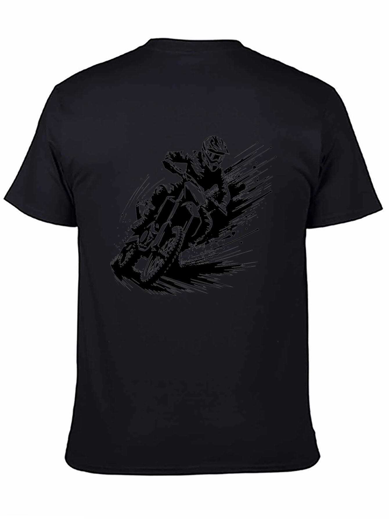Mens Black Motocross Graphic Tee
