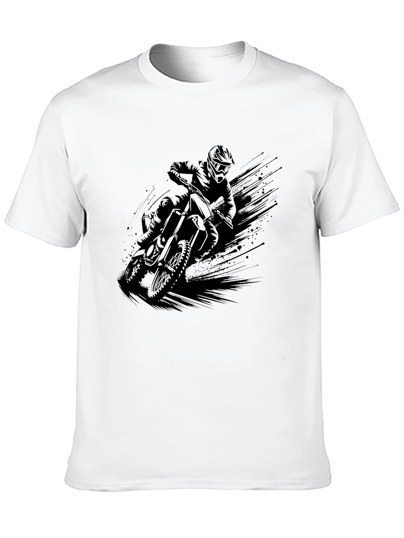 Mens Black Motocross Graphic Tee