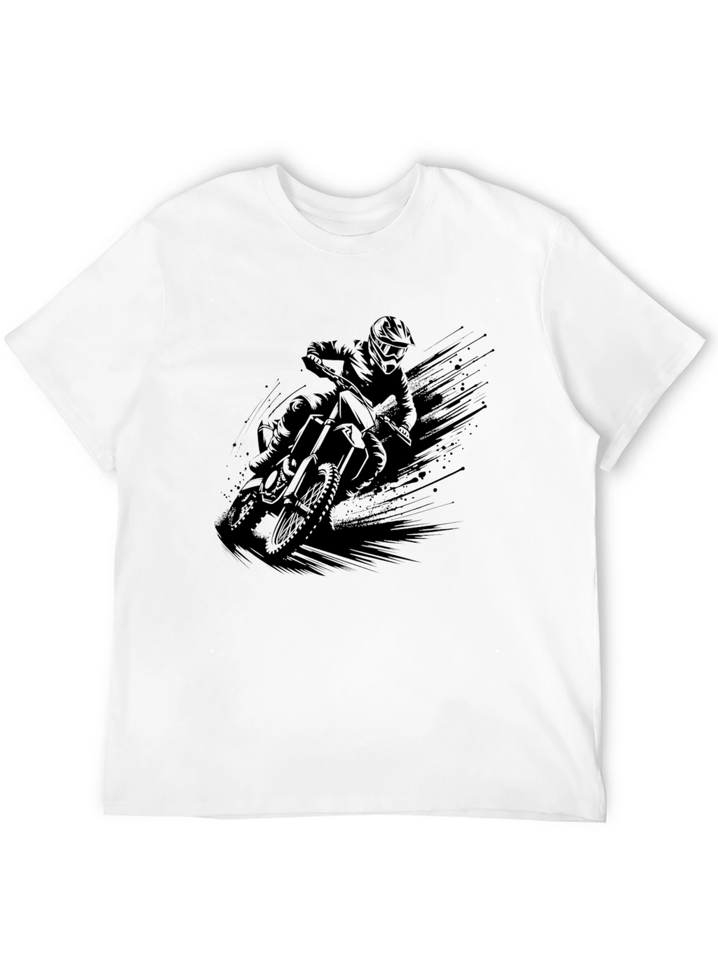 Mens Black Motocross Graphic Tee