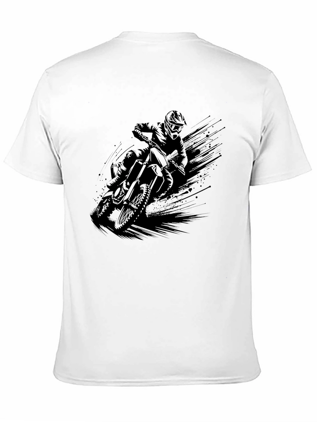 Mens Black Motocross Graphic Tee