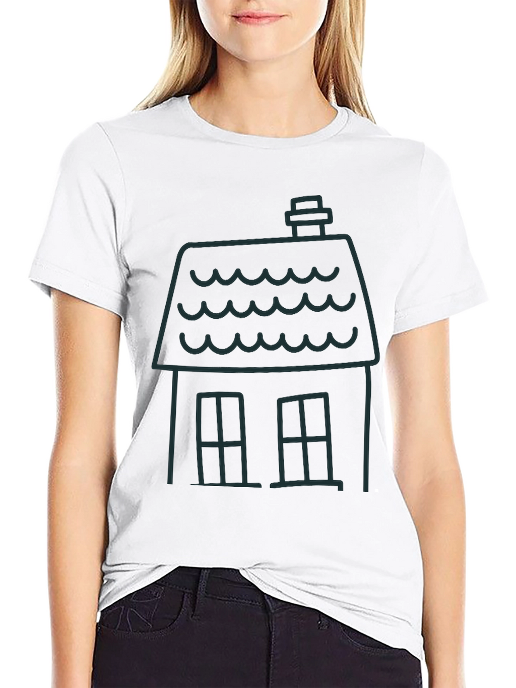 House Graphic Tee - Modern Minimalist Design