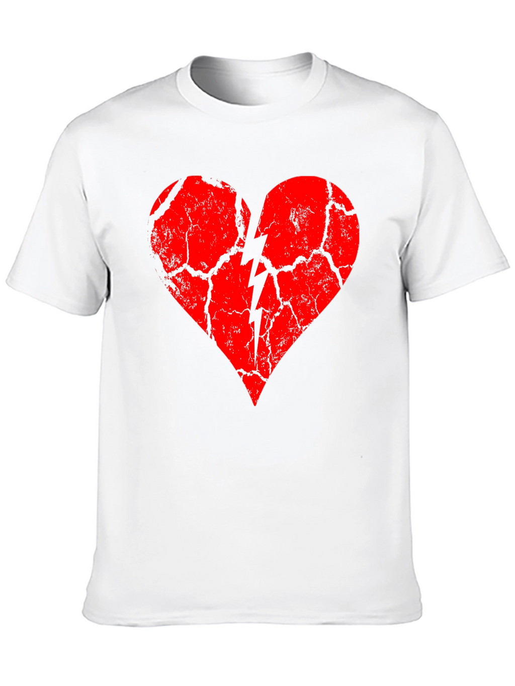 Broken Heart Graphic Tee - Black Cotton Blend