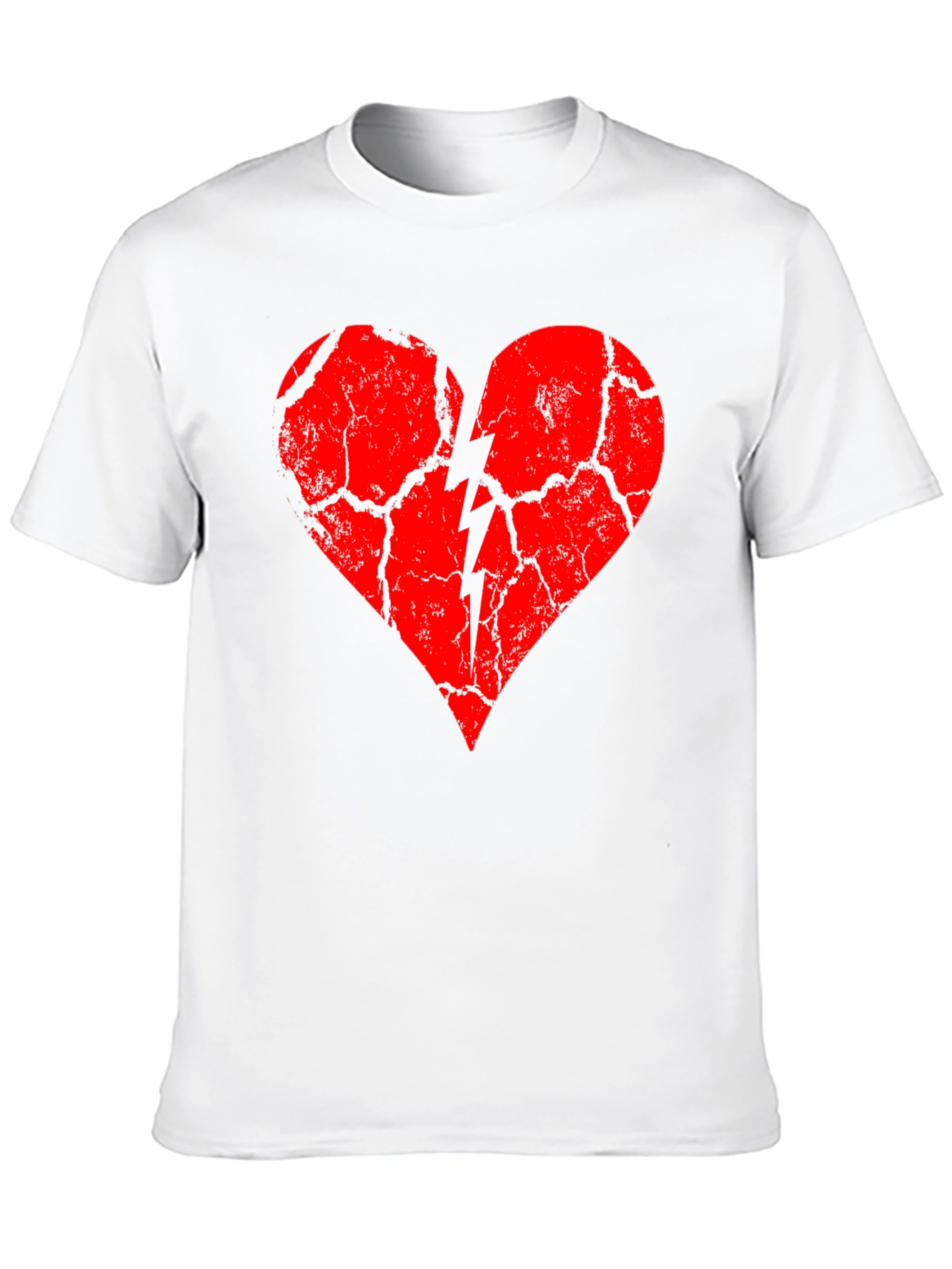 Broken Heart Graphic Tee - Black Cotton Blend