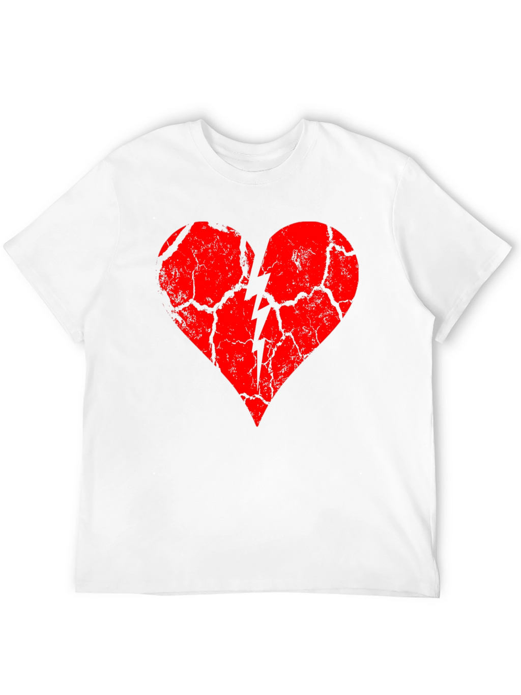 Broken Heart Graphic Tee - Black Cotton Blend