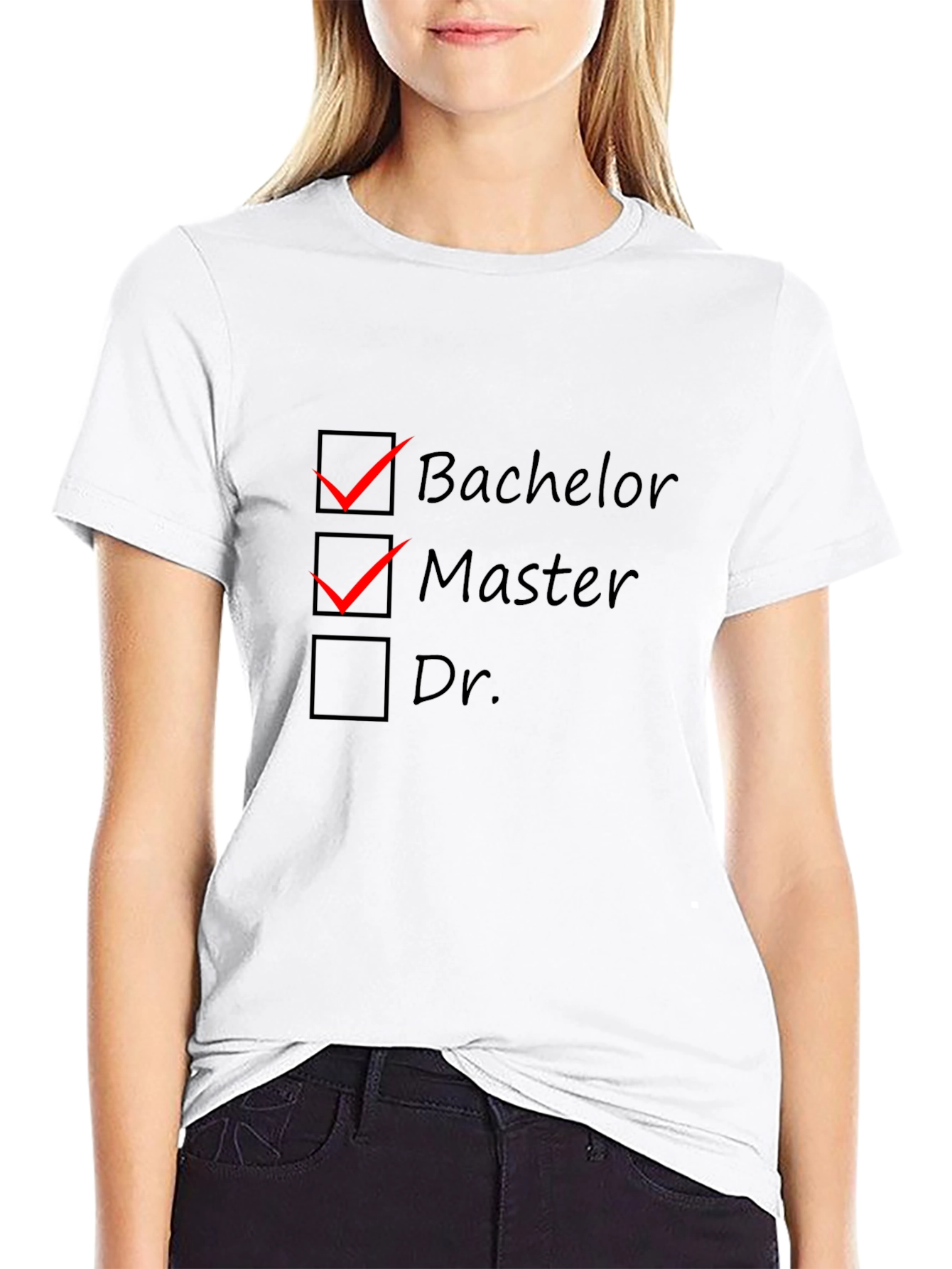 Graduation Degree Checklist T-Shirt - Bachelor Master