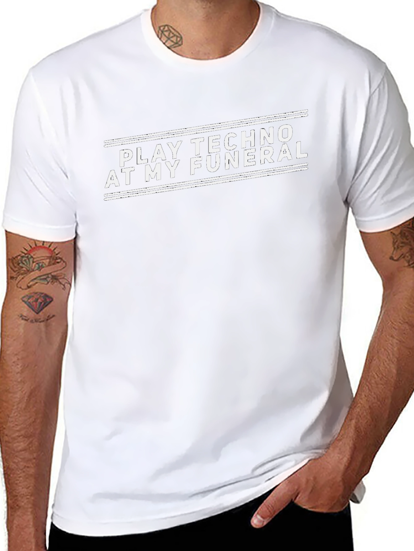 Play Techno At My Funeral Black T-Shirt
