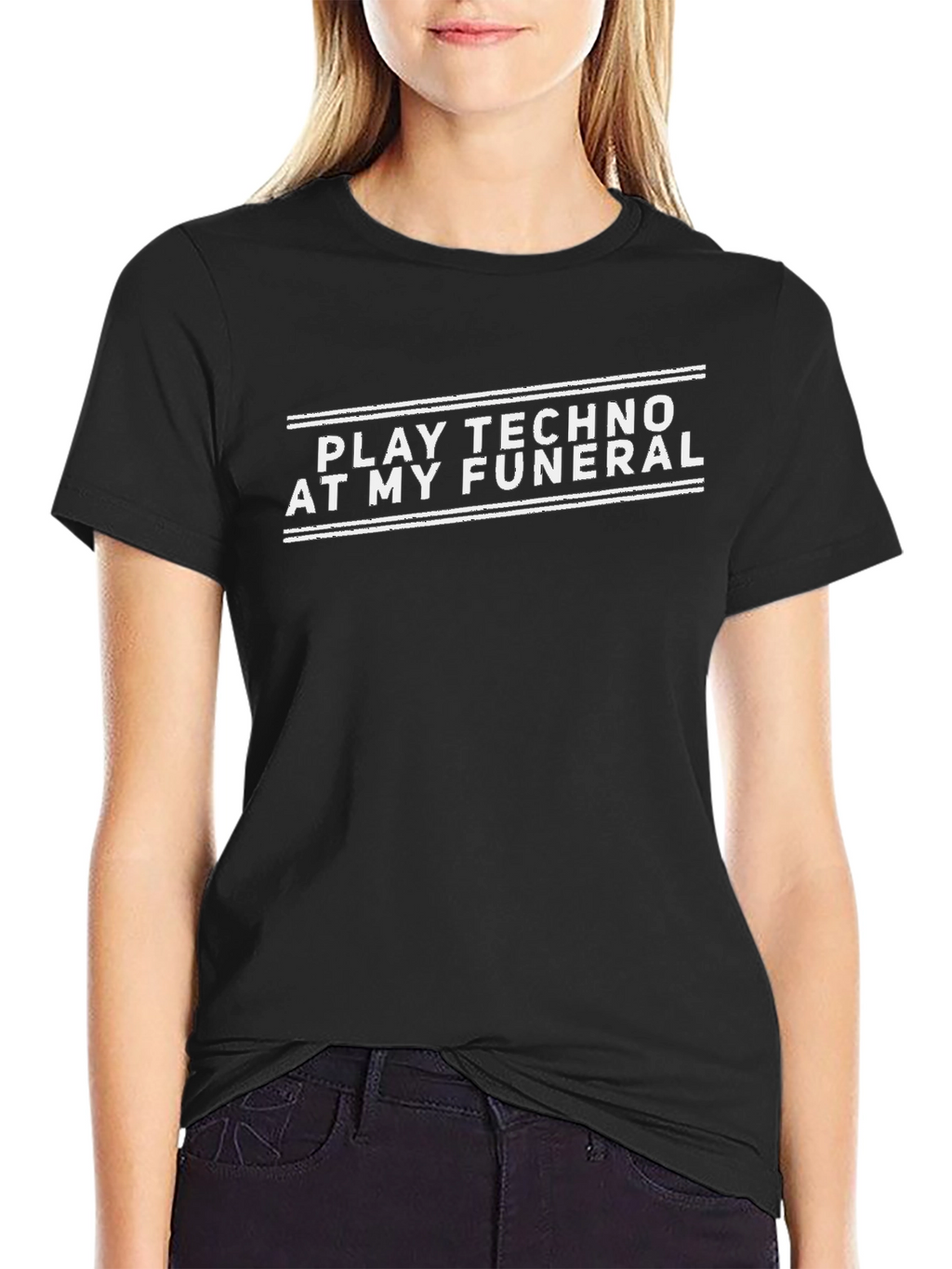 Play Techno At My Funeral Black T-Shirt