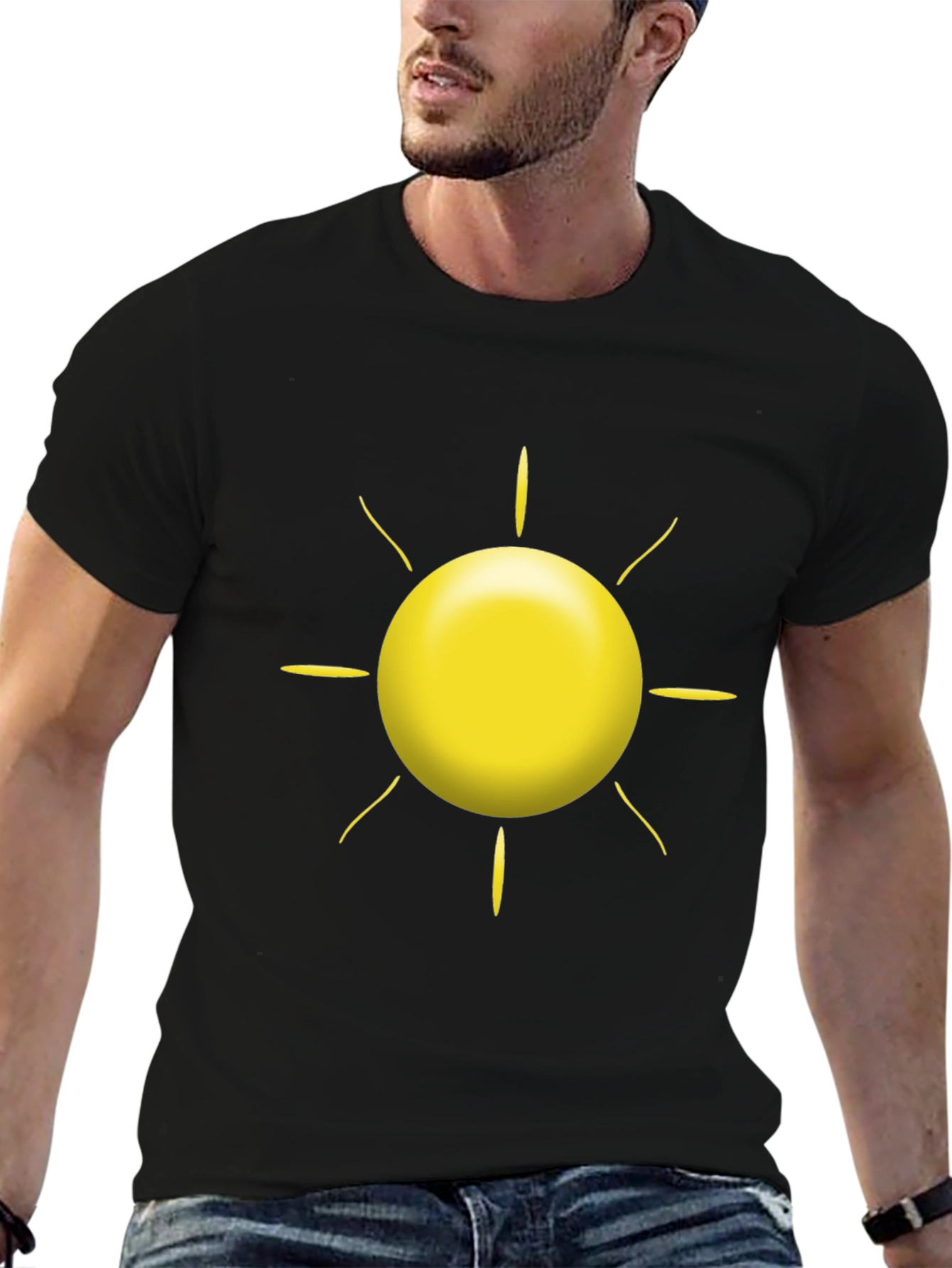 Sunshine Graphic Tee - Black Cotton Blend