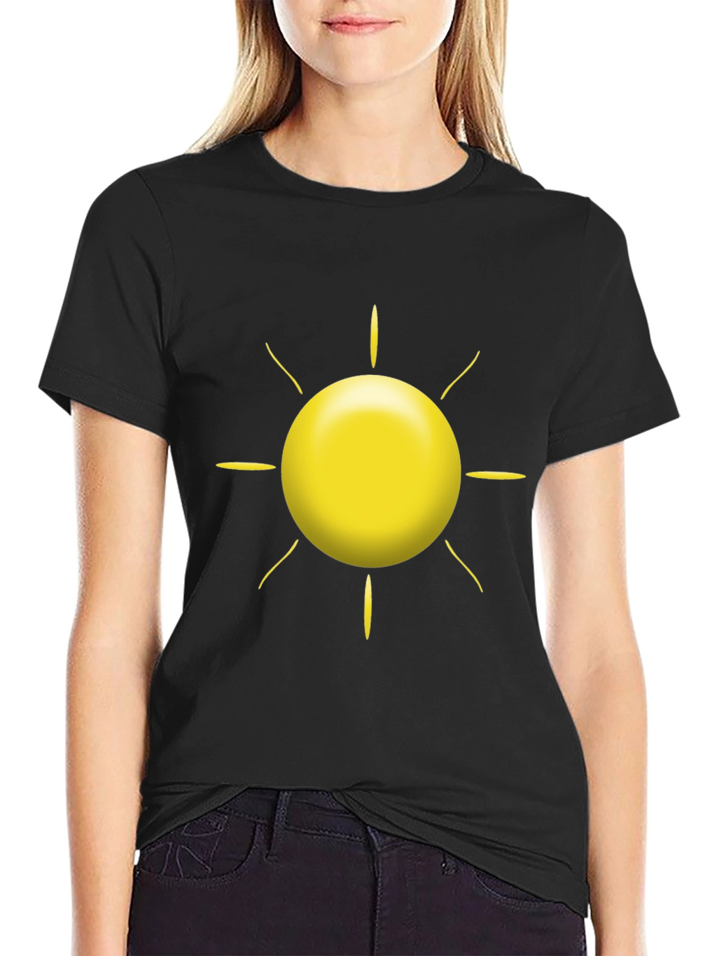 Sunshine Graphic Tee - Black Cotton Blend