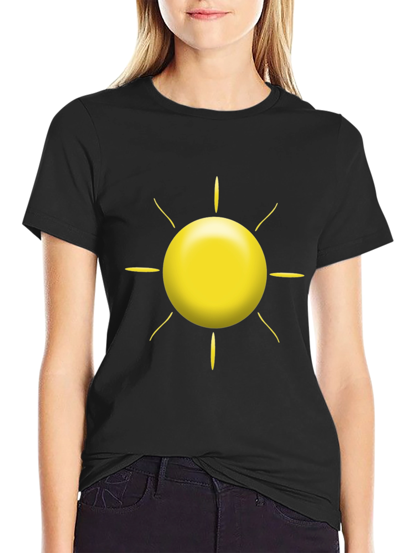 Sunshine Graphic Tee - Black Cotton Blend
