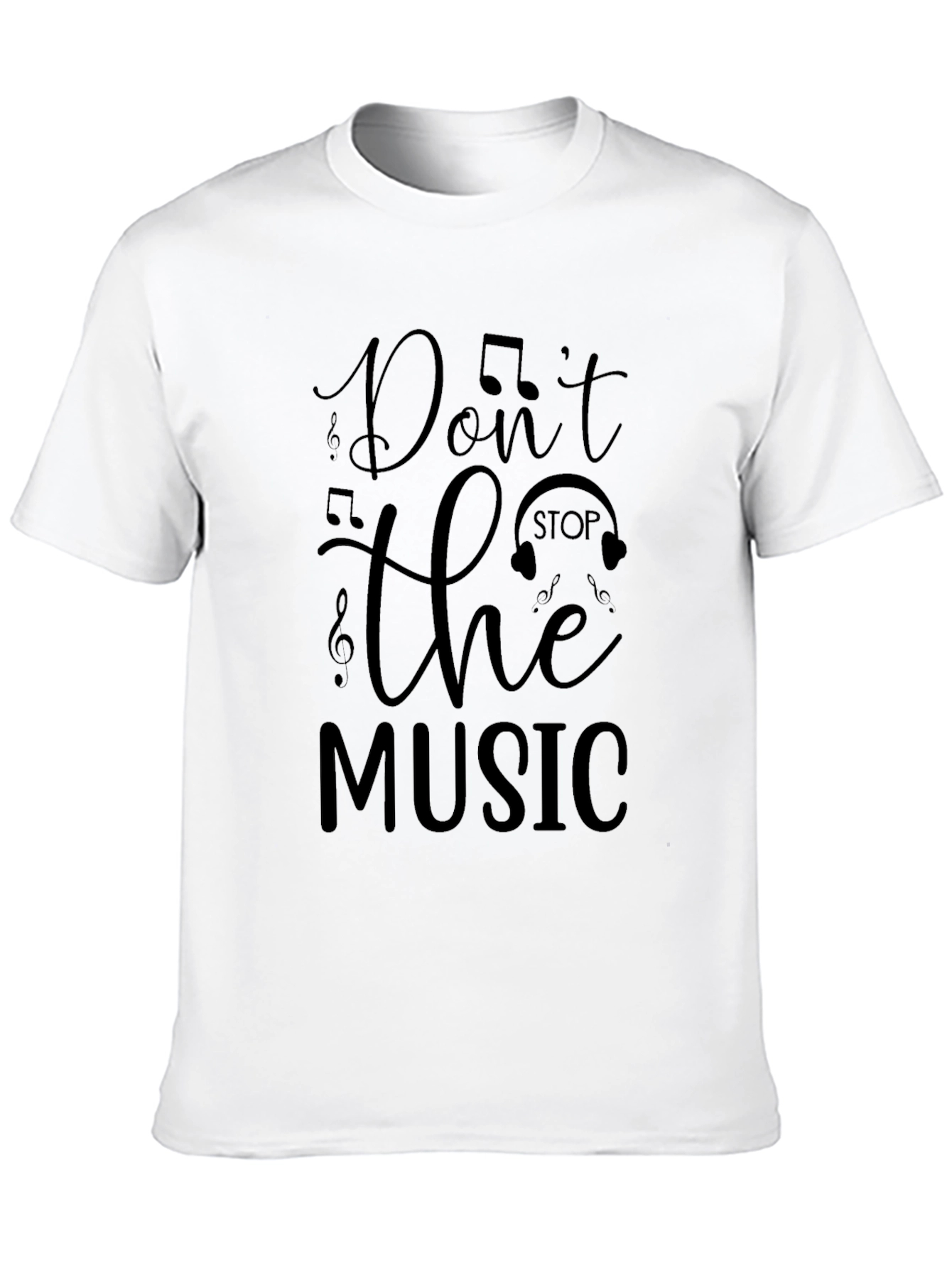 Dont Stop the Music Graphic Tee - Stylish Black T-Shirt