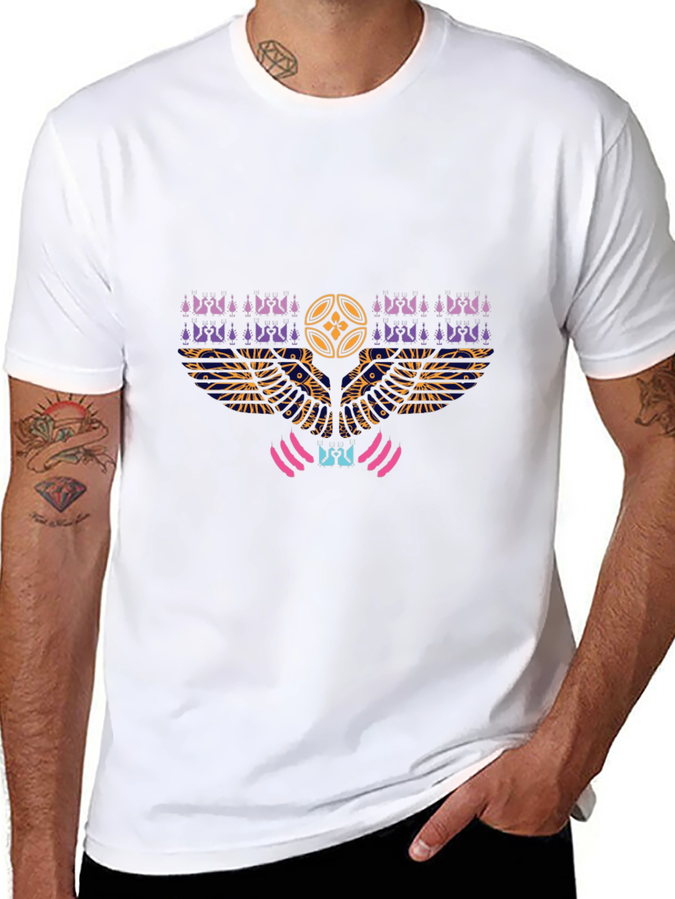 Graphic Print Crew Neck Tee