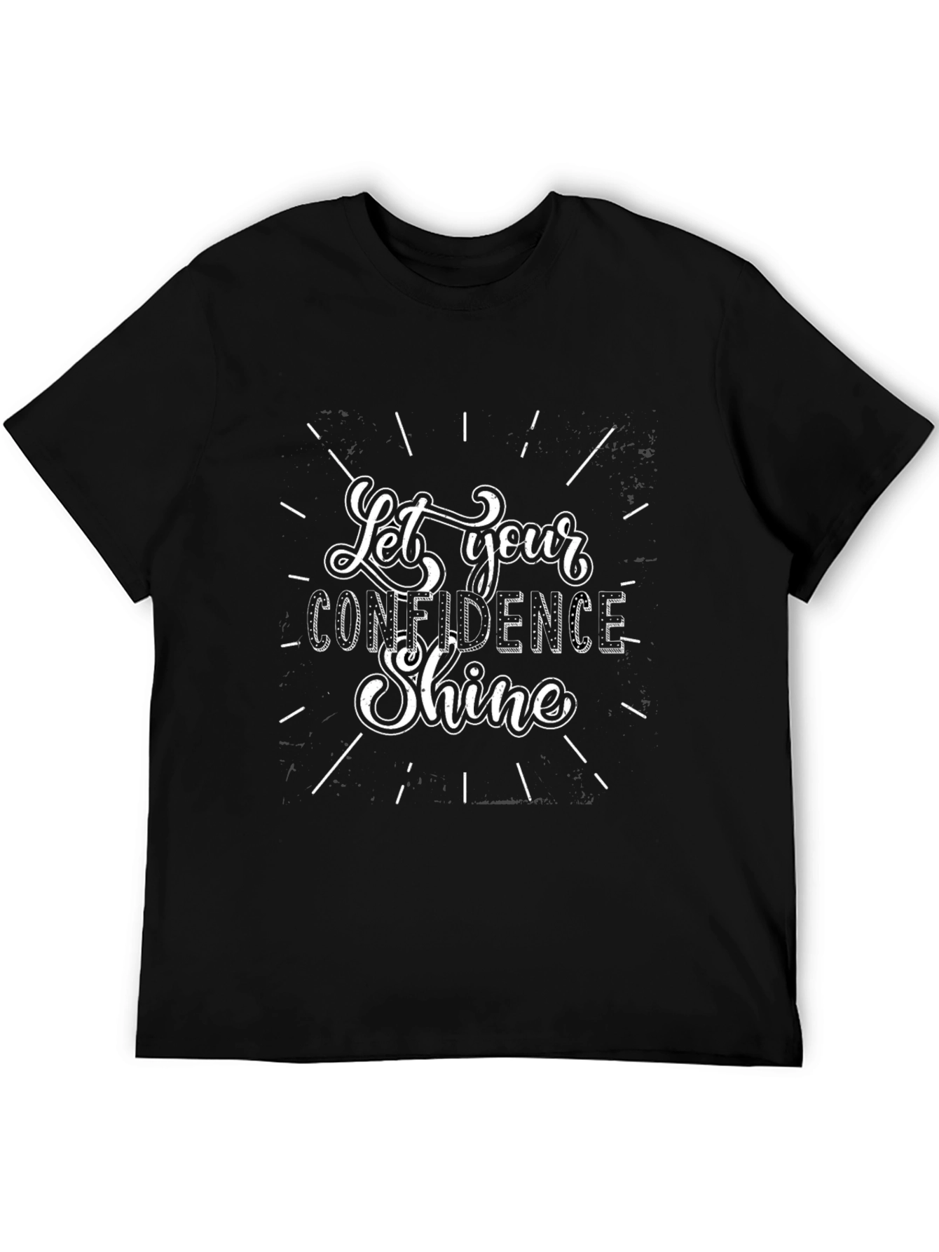Let Your Confidence Shine Black T-Shirt