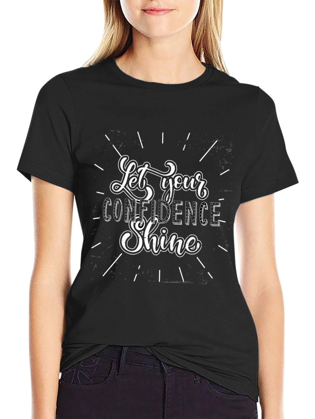 Let Your Confidence Shine Black T-Shirt