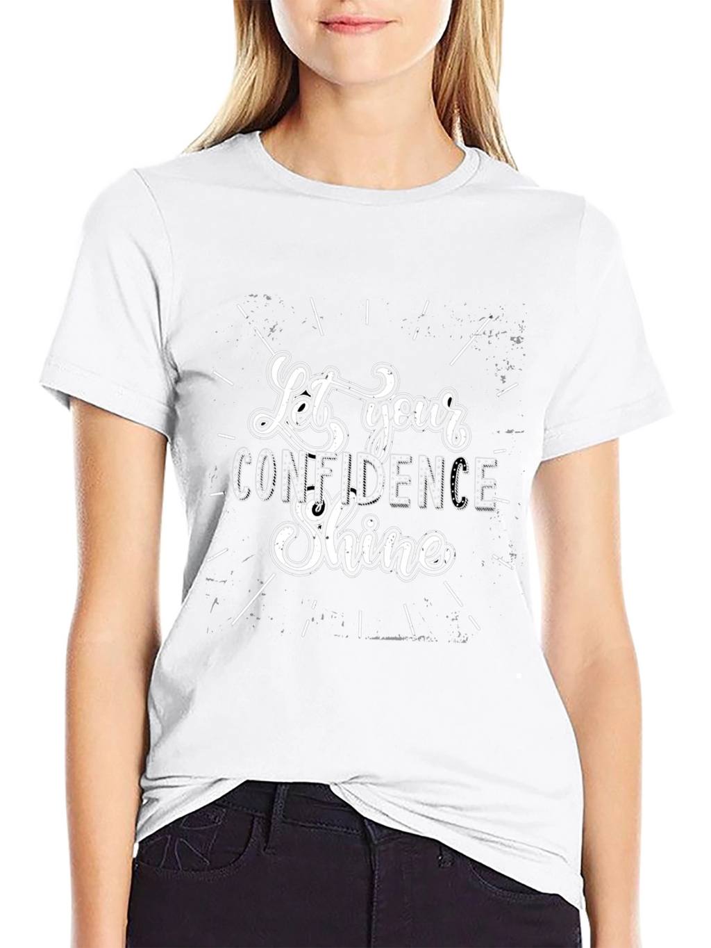 Let Your Confidence Shine Black T-Shirt