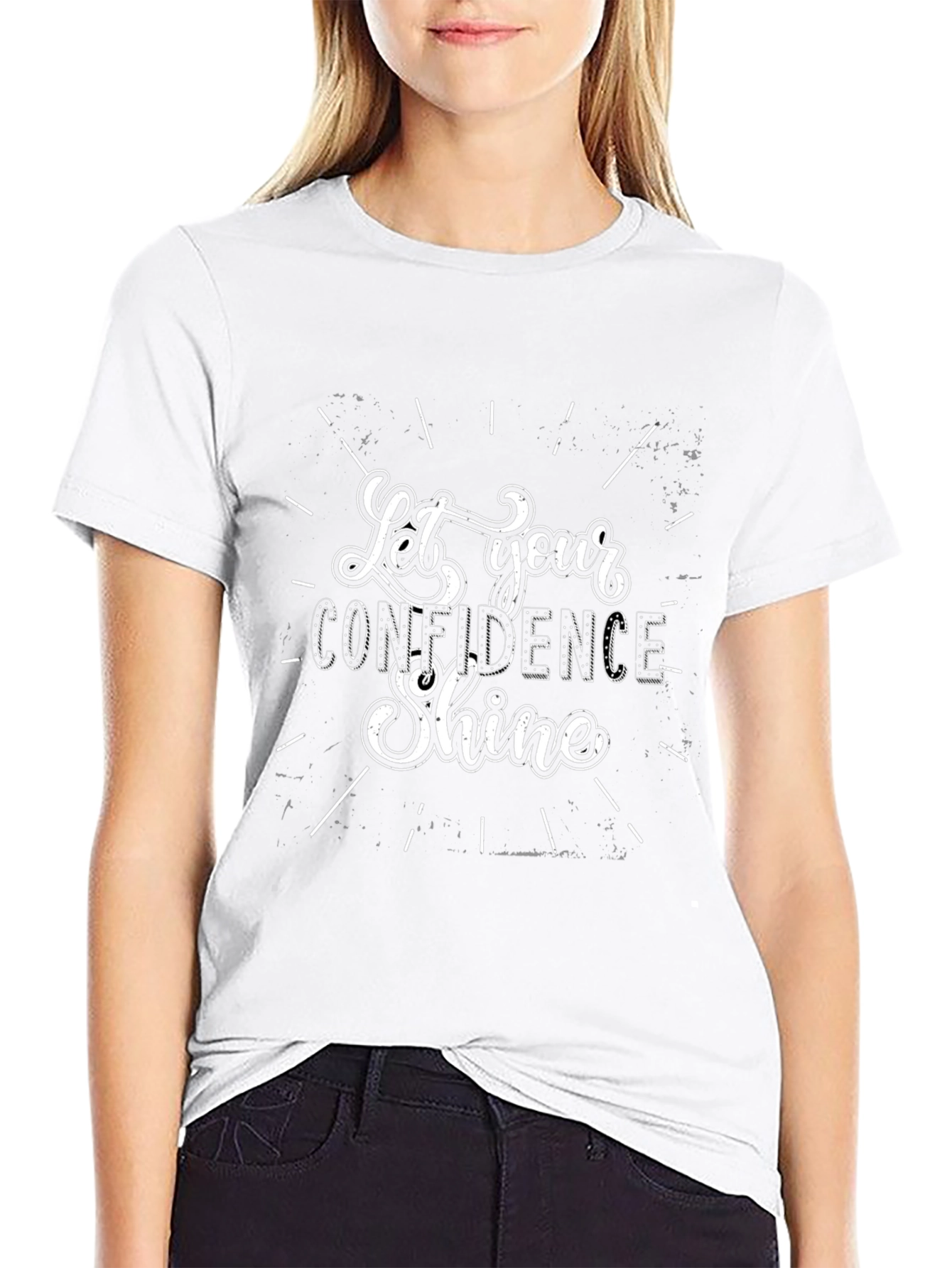 Let Your Confidence Shine Black T-Shirt