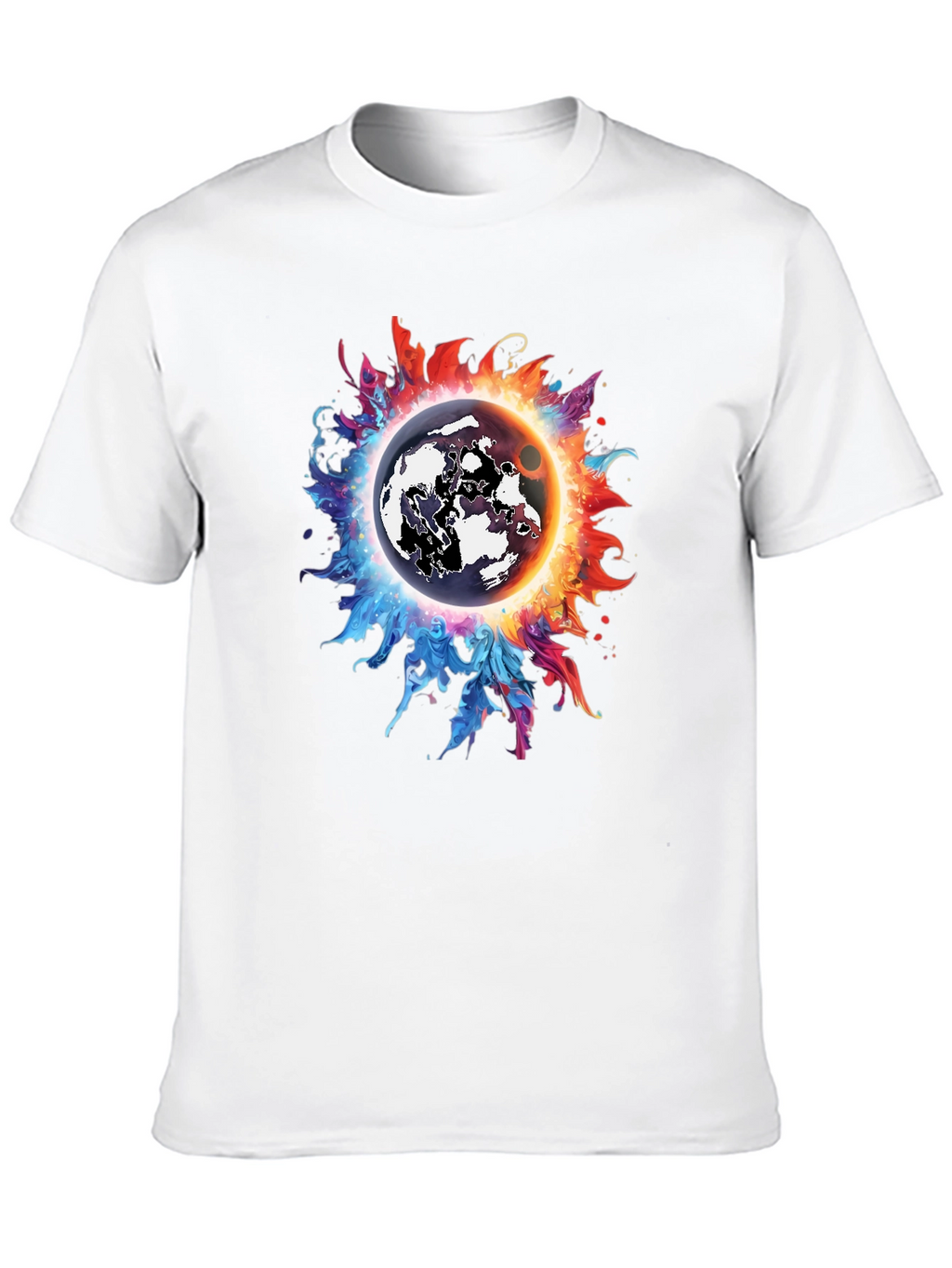 Cosmic Eclipse Graphic Tee - Black T-Shirt