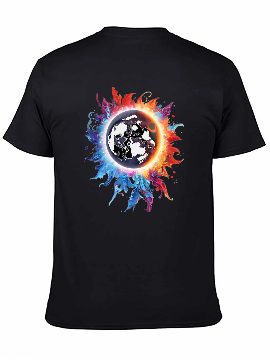 Cosmic Eclipse Graphic Tee - Black T-Shirt