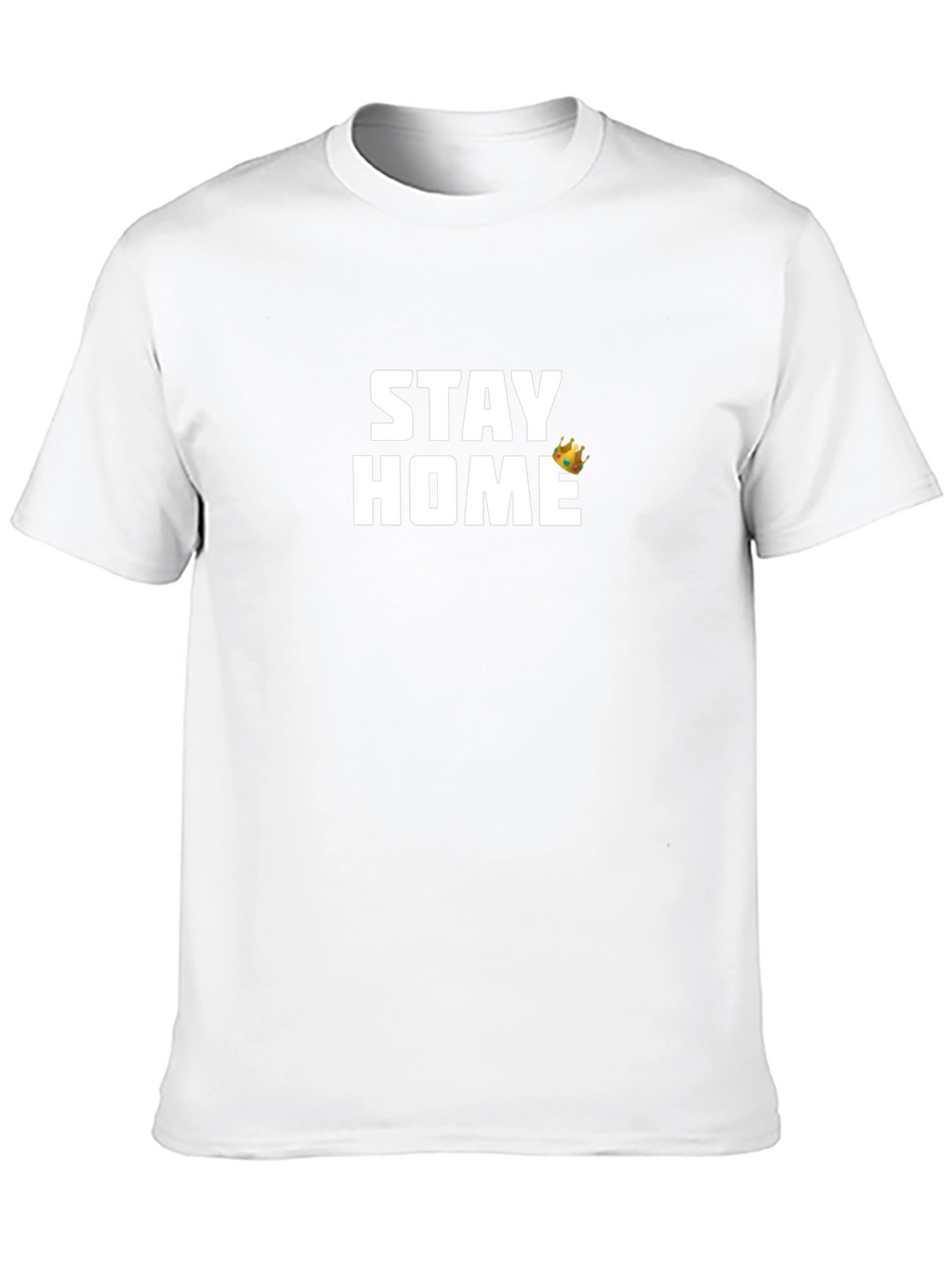 Stay Home King Tee - Black Graphic T-Shirt