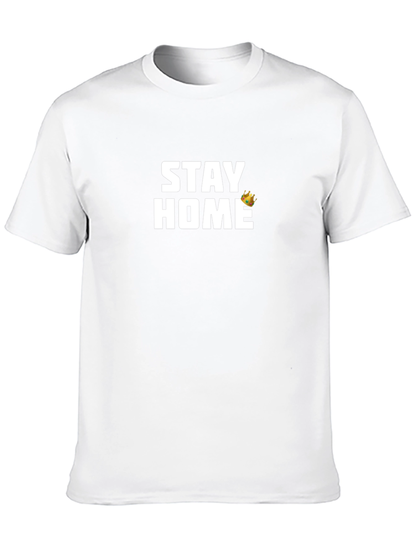 Stay Home King Tee - Black Graphic T-Shirt