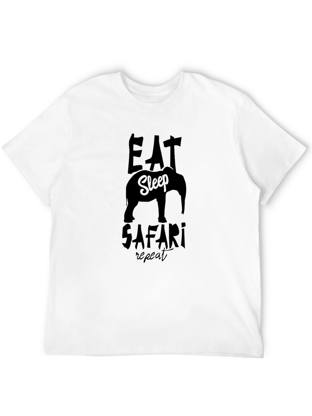Eat Sleep Safari Repeat Black T-Shirt
