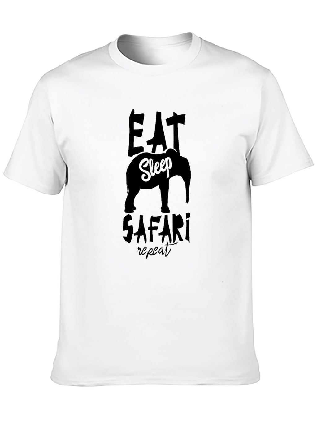 Eat Sleep Safari Repeat Black T-Shirt