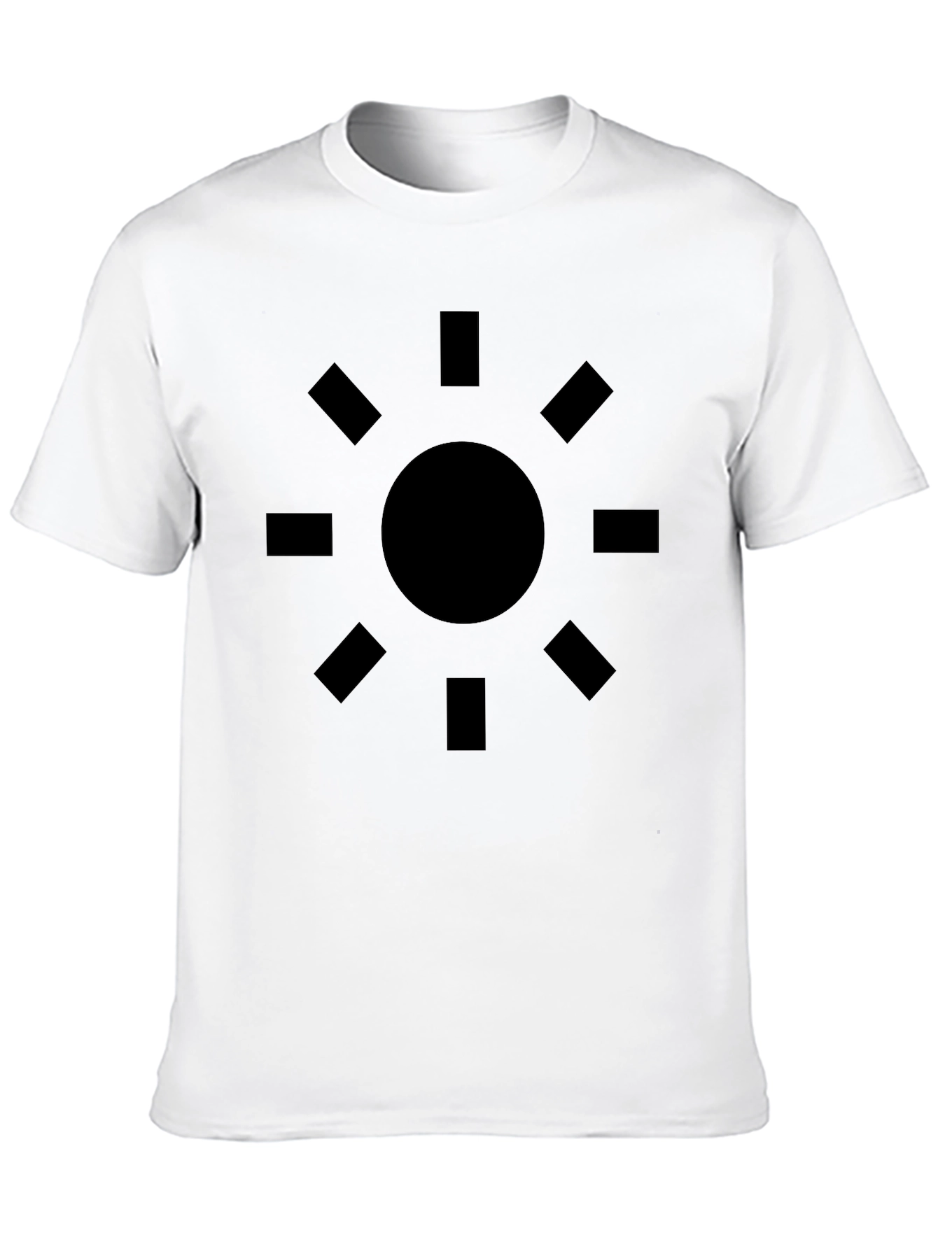 Graphic Sun Design Black T-Shirt - Casual Style