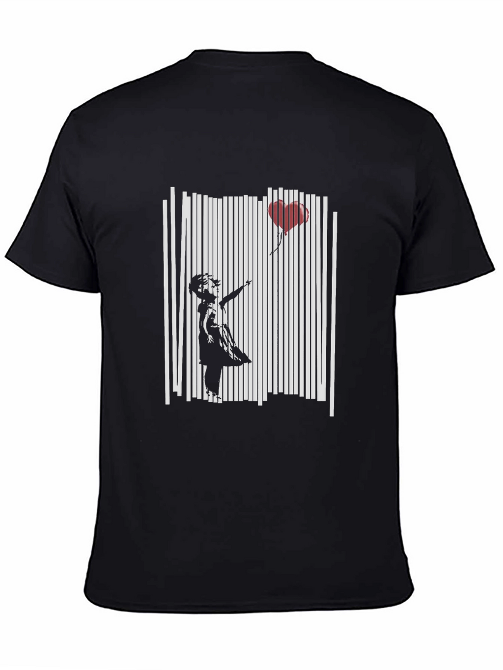 Banksy Girl with Balloon Black T-Shirt