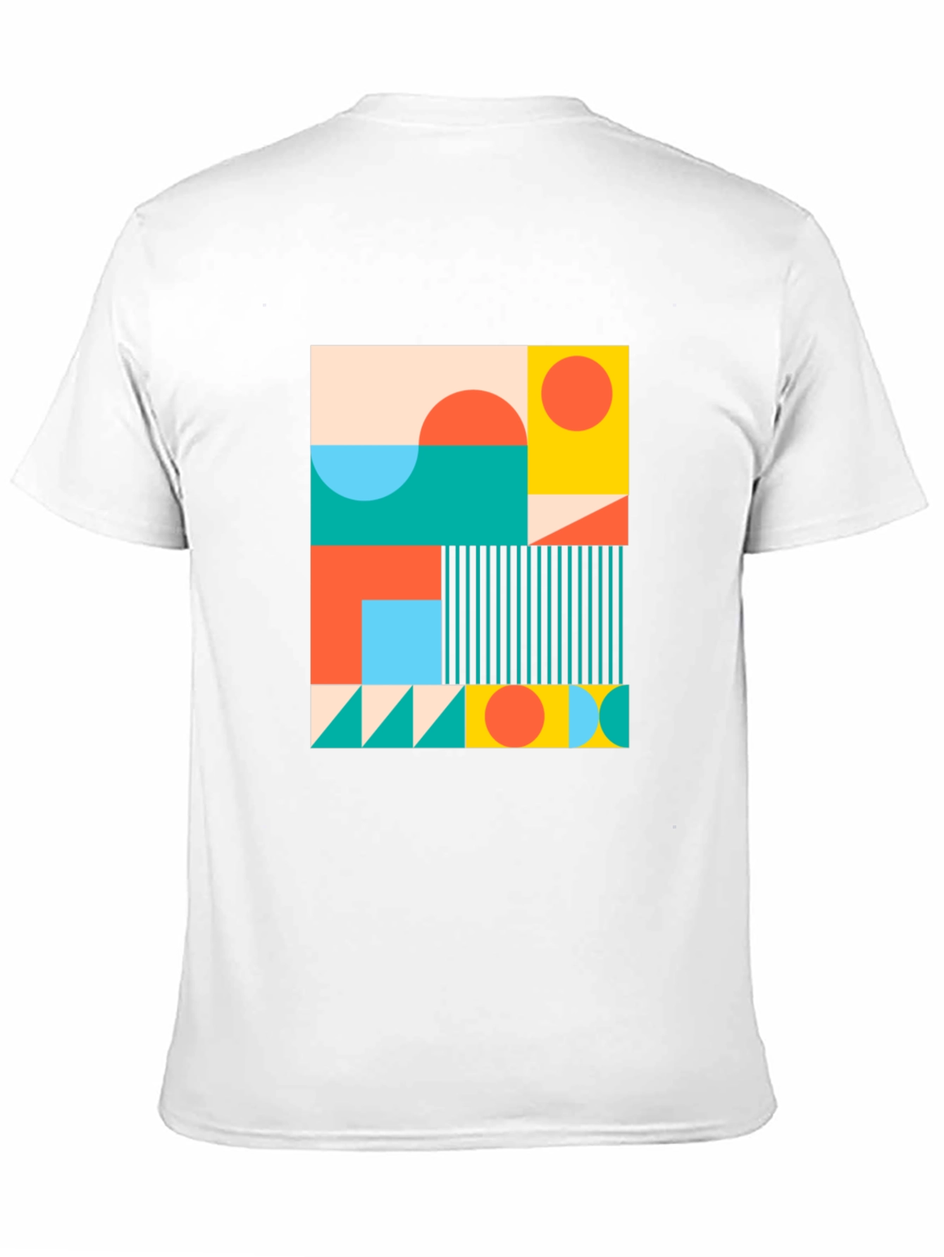Geometric Pattern Tee - Modern Art Shirt