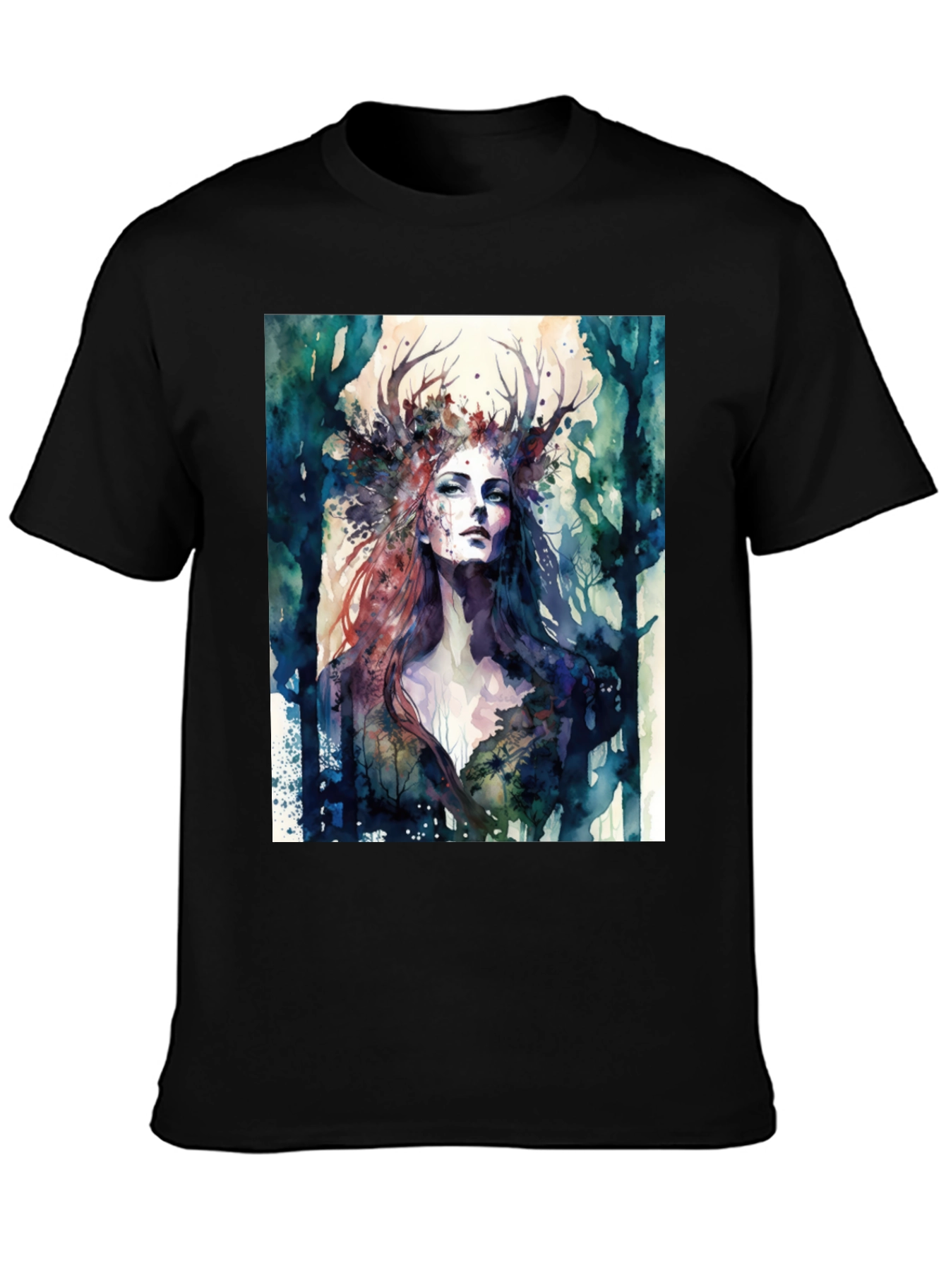 Watercolor Forest Queen T-Shirt