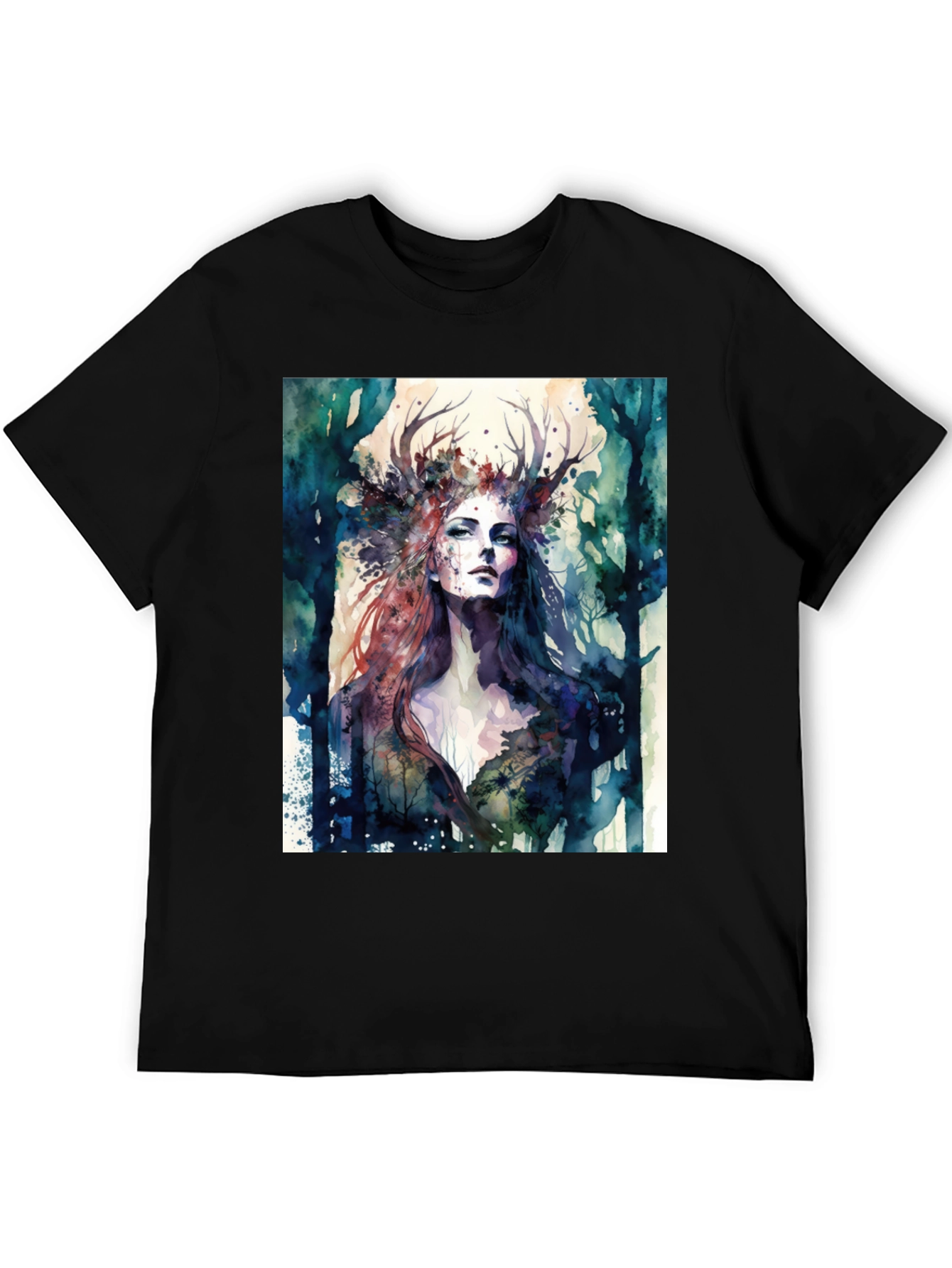 Watercolor Forest Queen T-Shirt